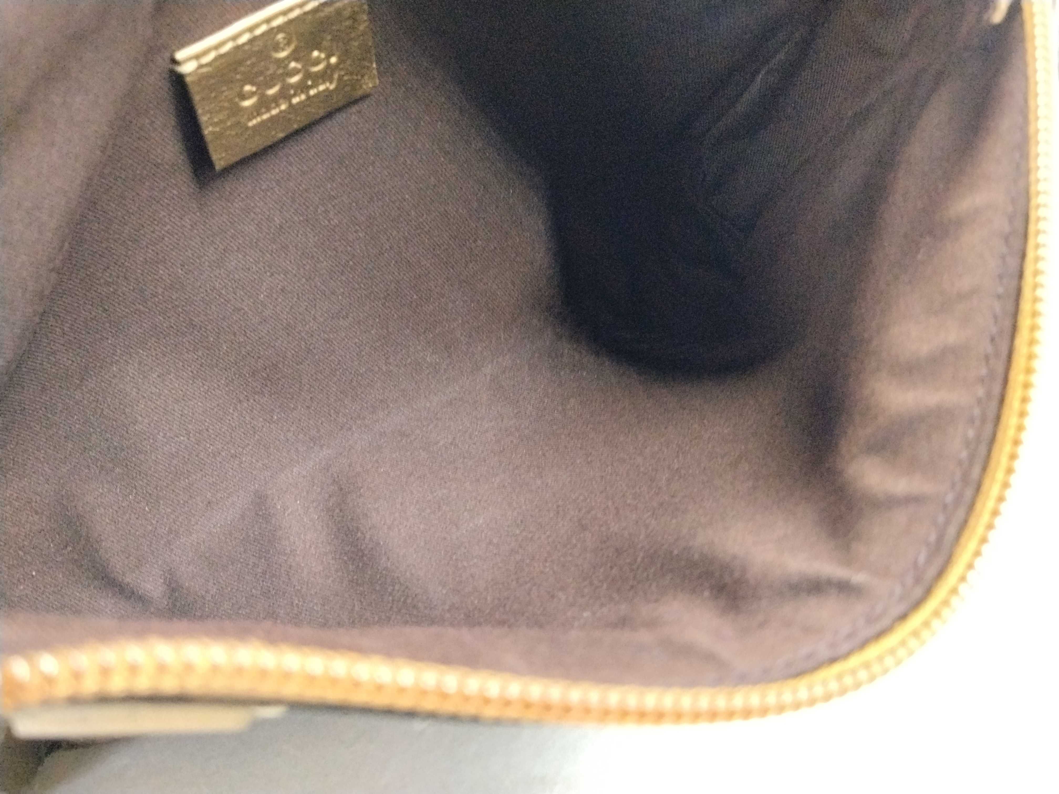 GG Abbey Handbag Accessory Pouch Brown Gold GG Pattern Pouch — view 10