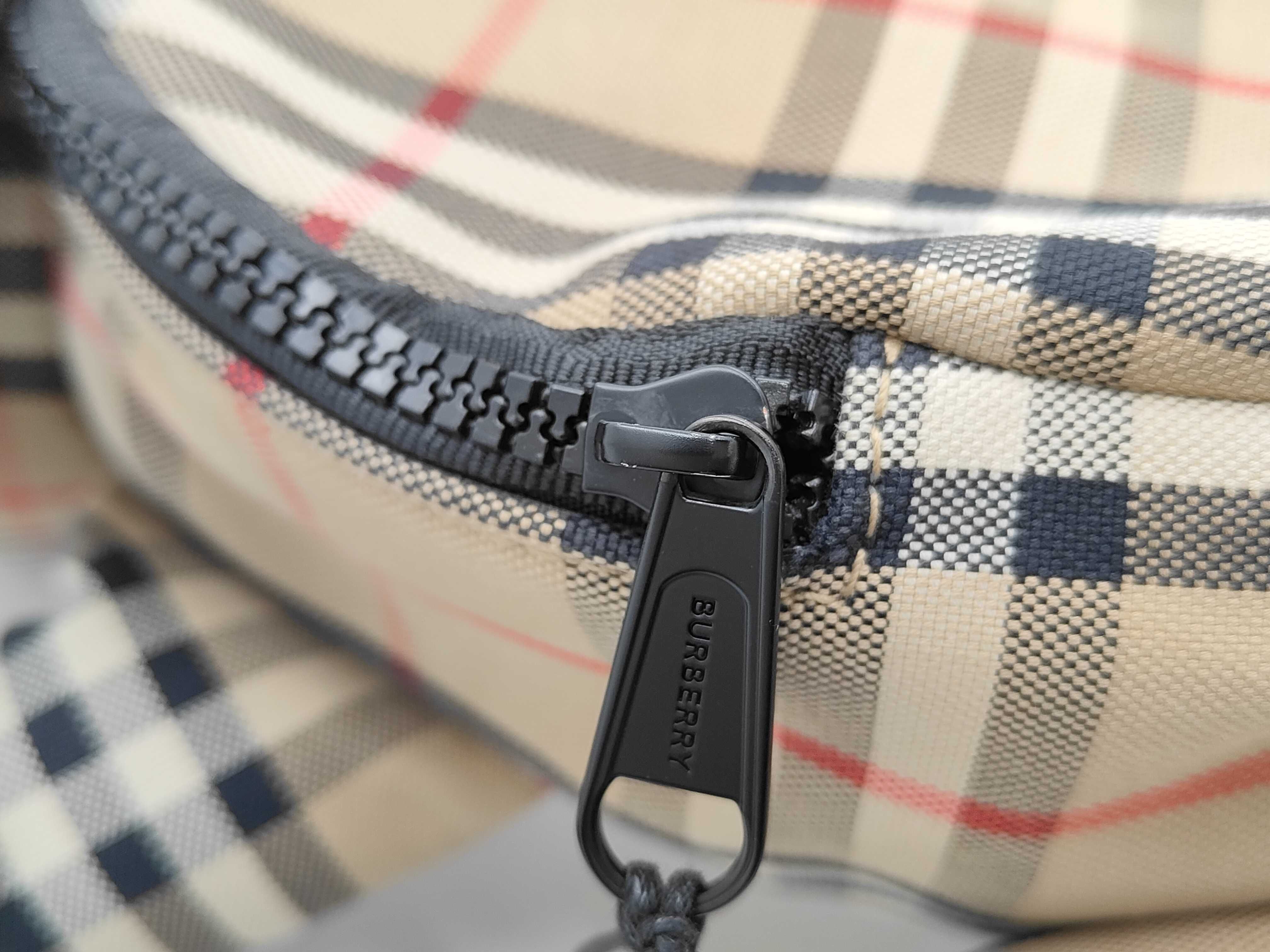 Canvas Backpack, Brown Check Bear Design — view 12