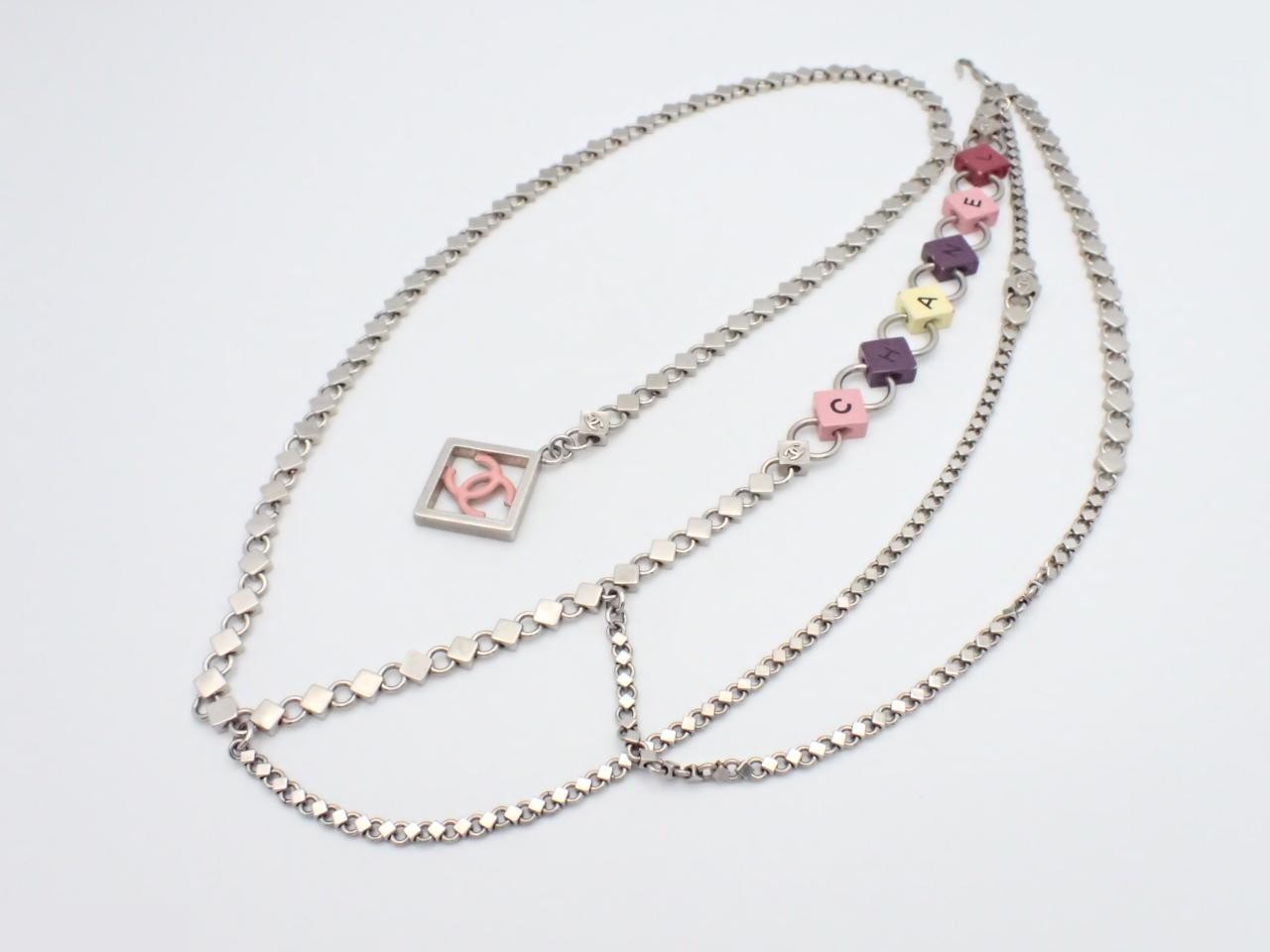 Coco Mark Cube Chain (approx. 93cm)