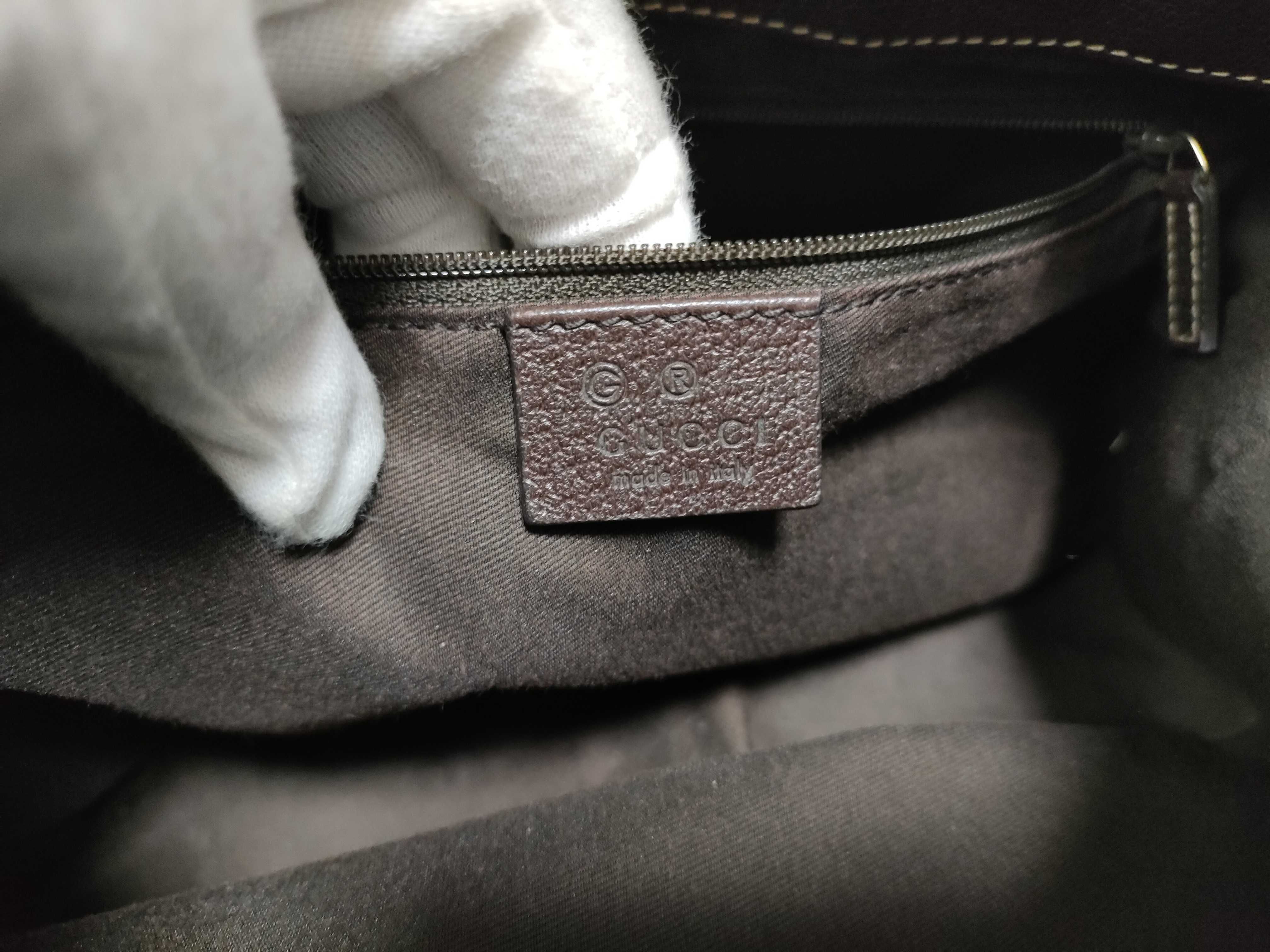 Brown Canvas Vintage Bamboo Buckle Crescent Waist Bag Handbag — view 14