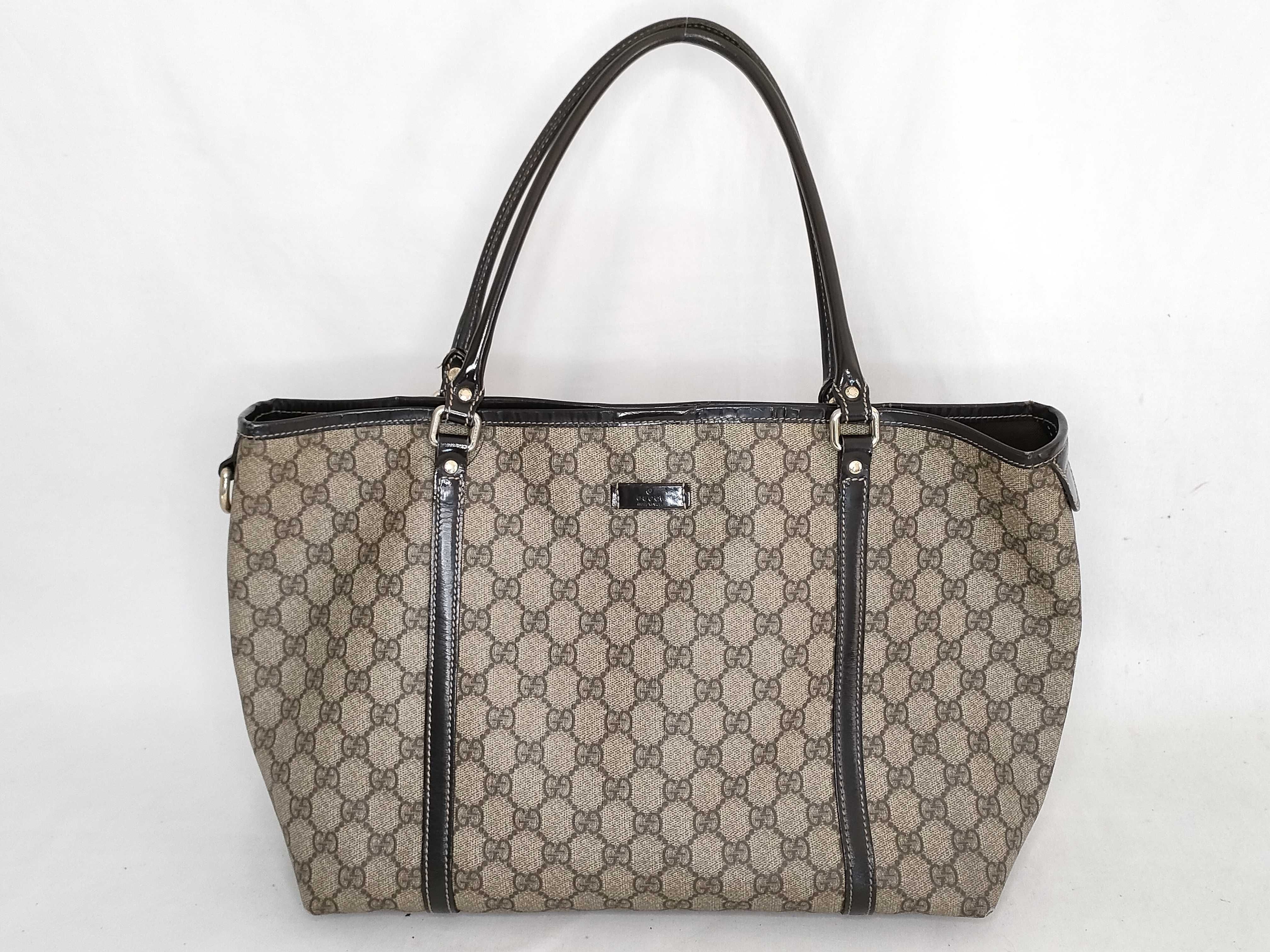 GG Supreme Tote Bag, Dark Brown