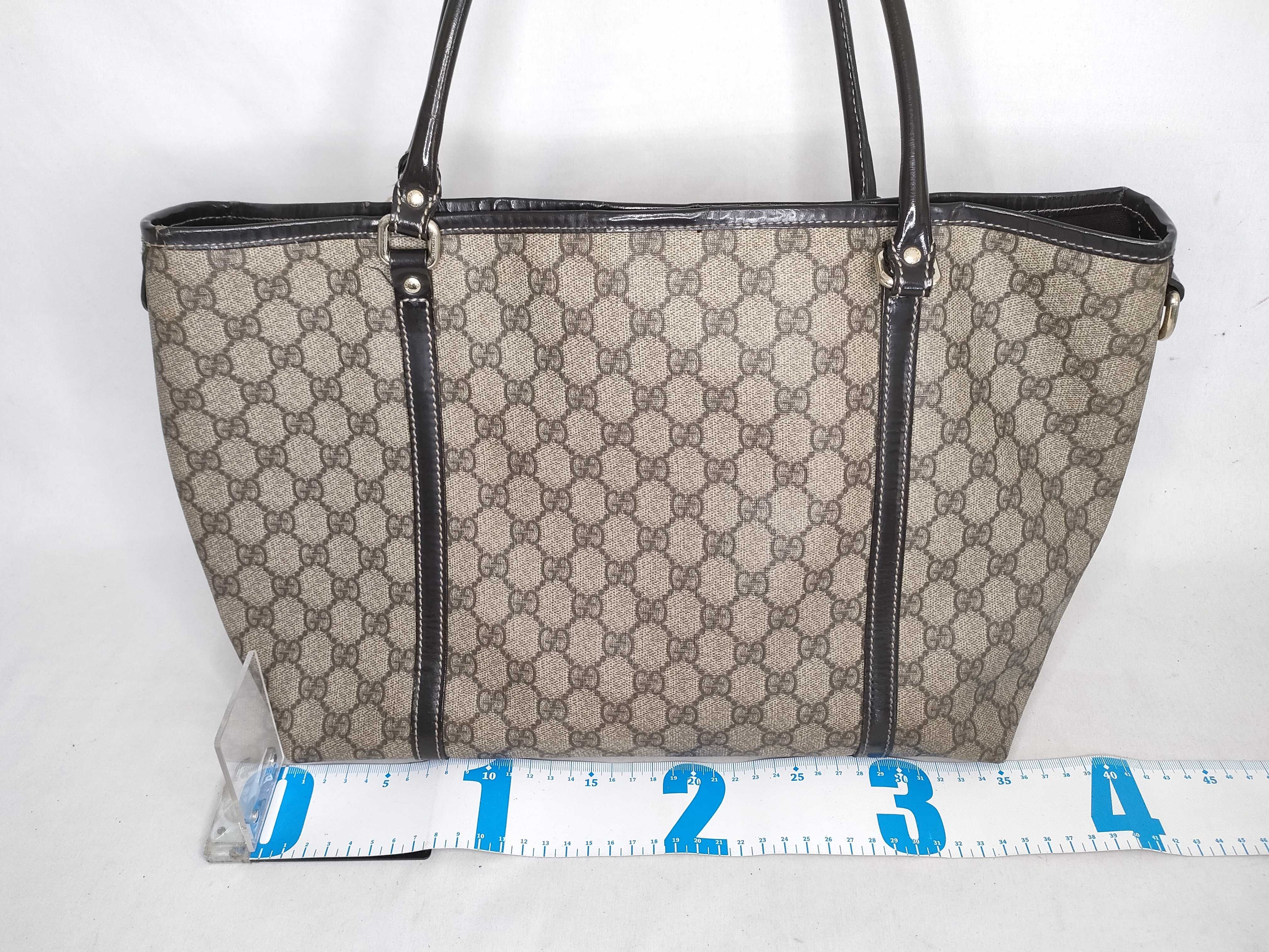 GG Supreme Tote Bag, Dark Brown — view 2