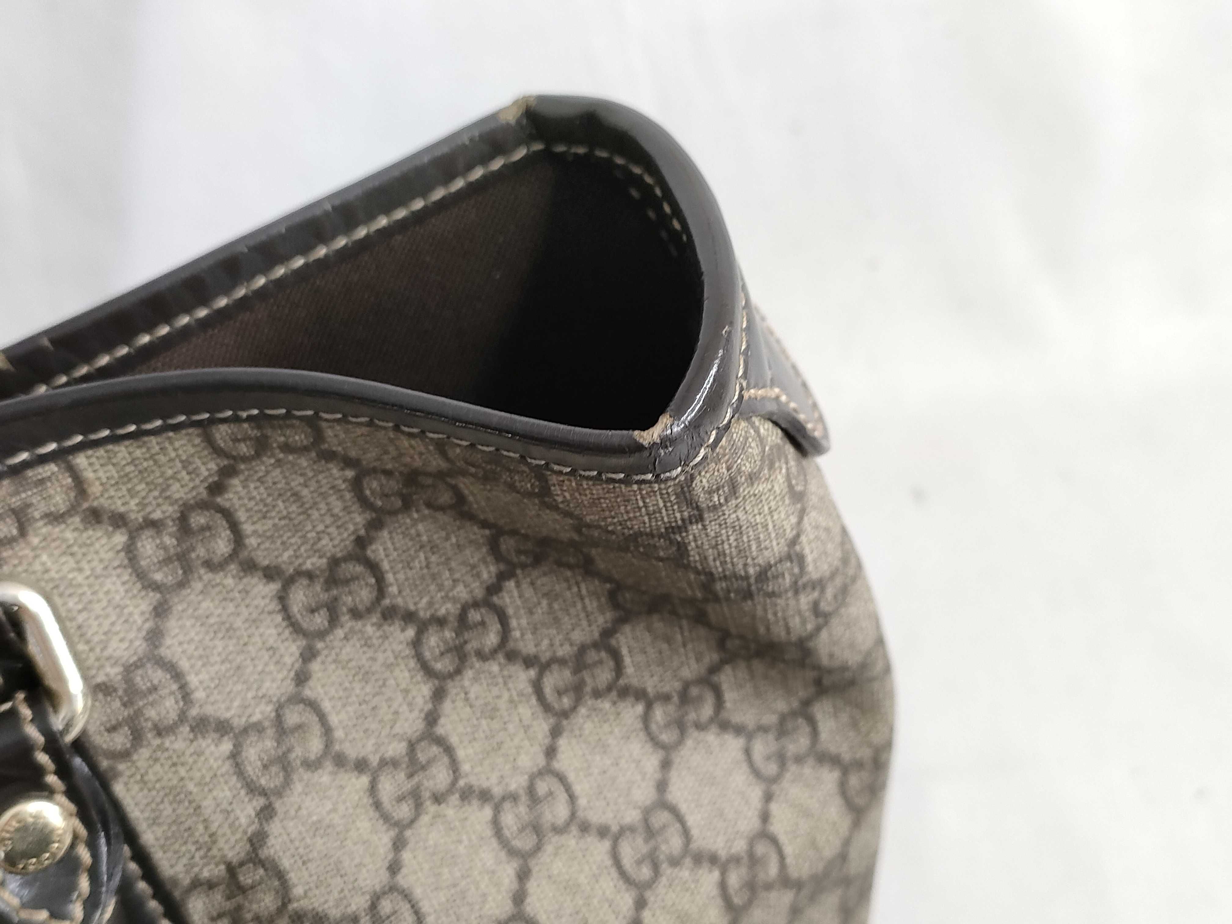 GG Supreme Tote Bag, Dark Brown — view 13