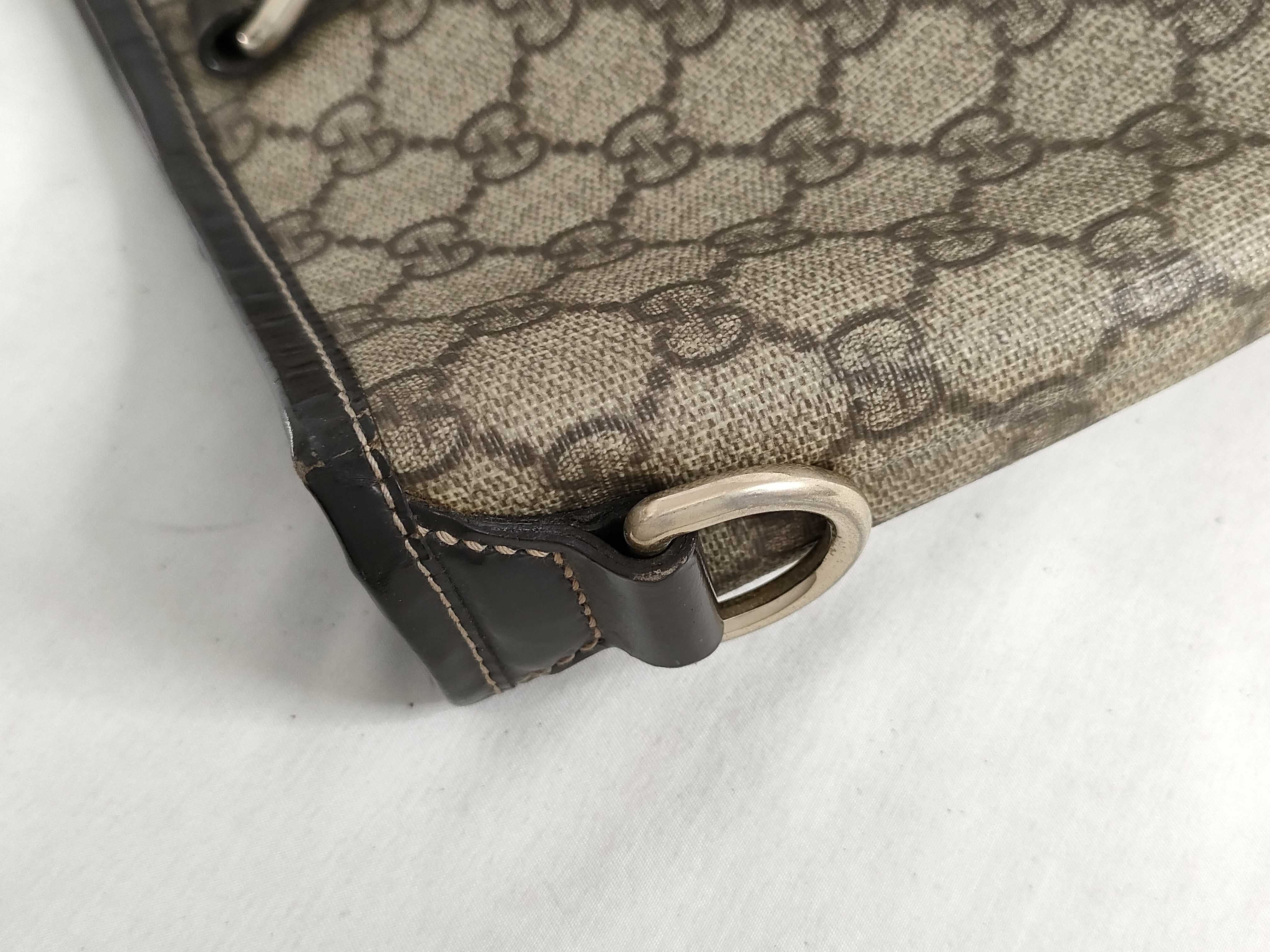 GG Supreme Tote Bag, Dark Brown — view 15