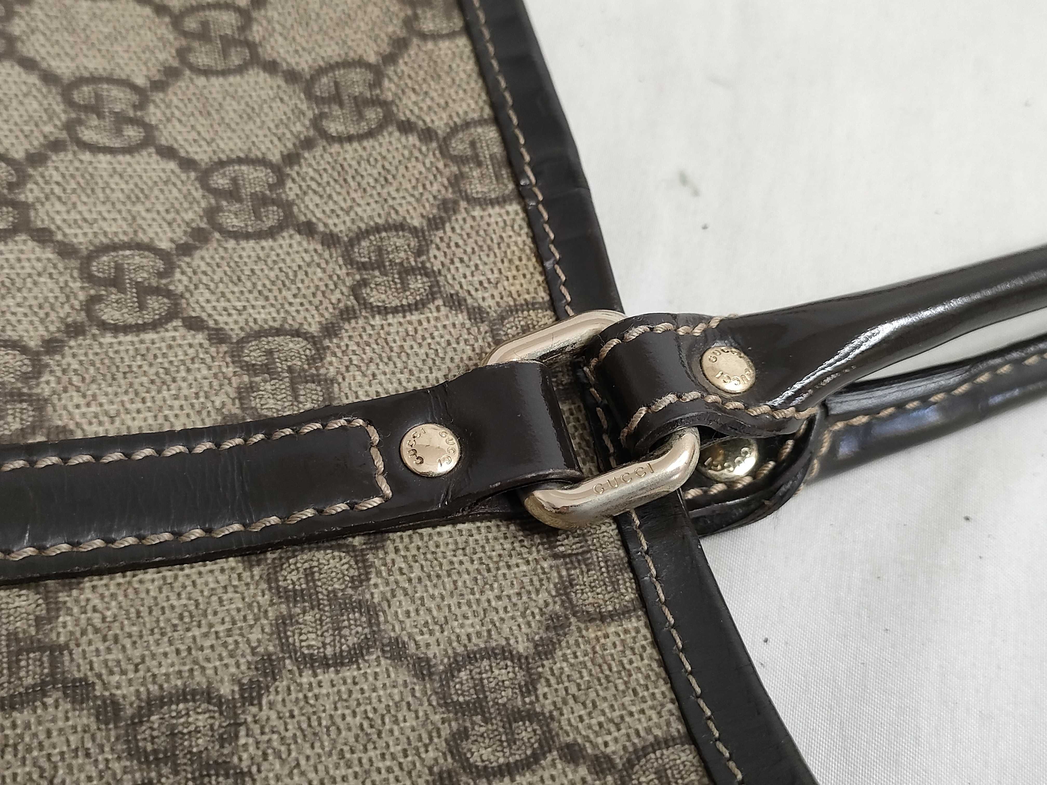 GG Supreme Tote Bag, Dark Brown — view 5