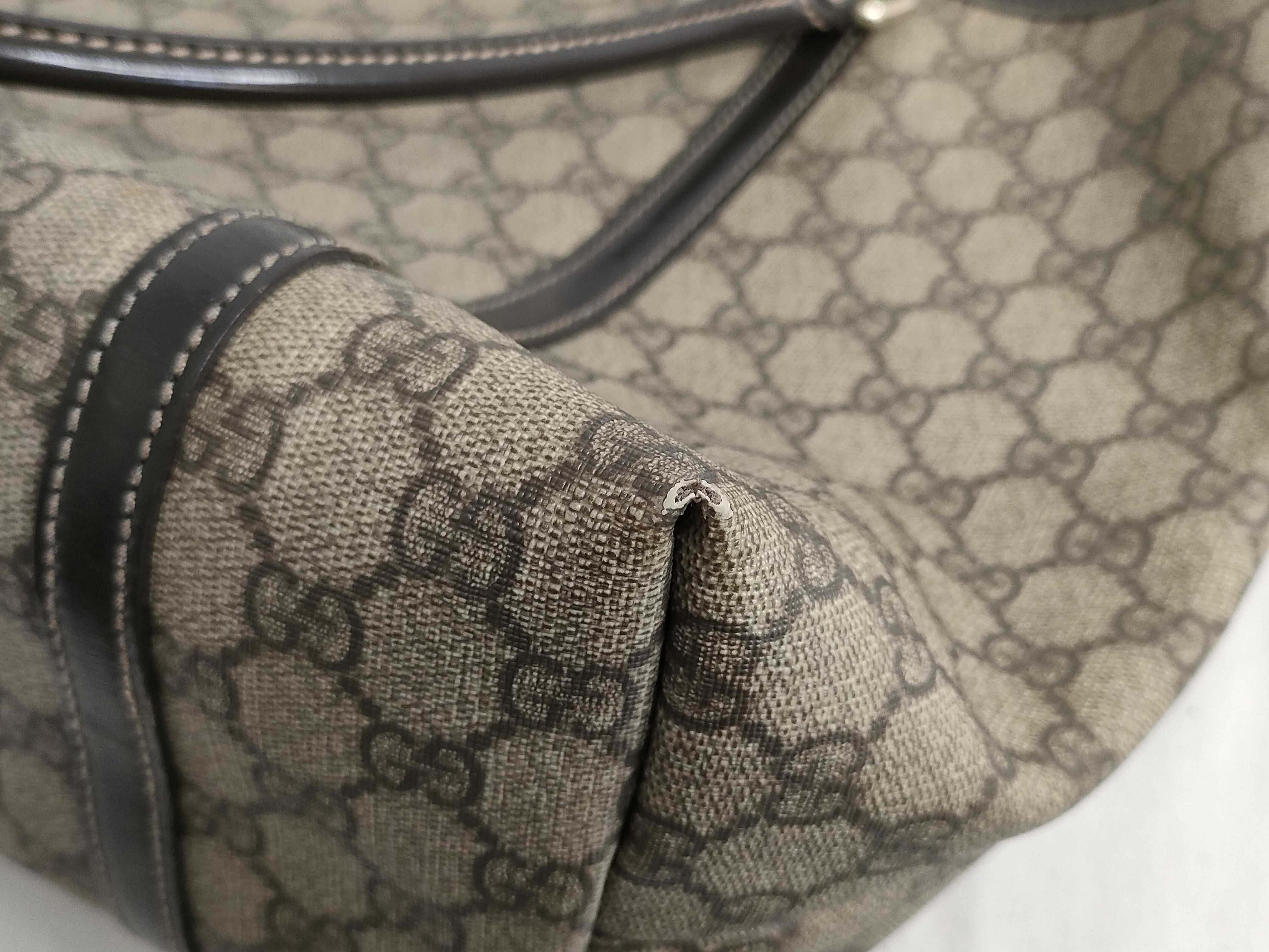GG Supreme Tote Bag, Dark Brown — view 6