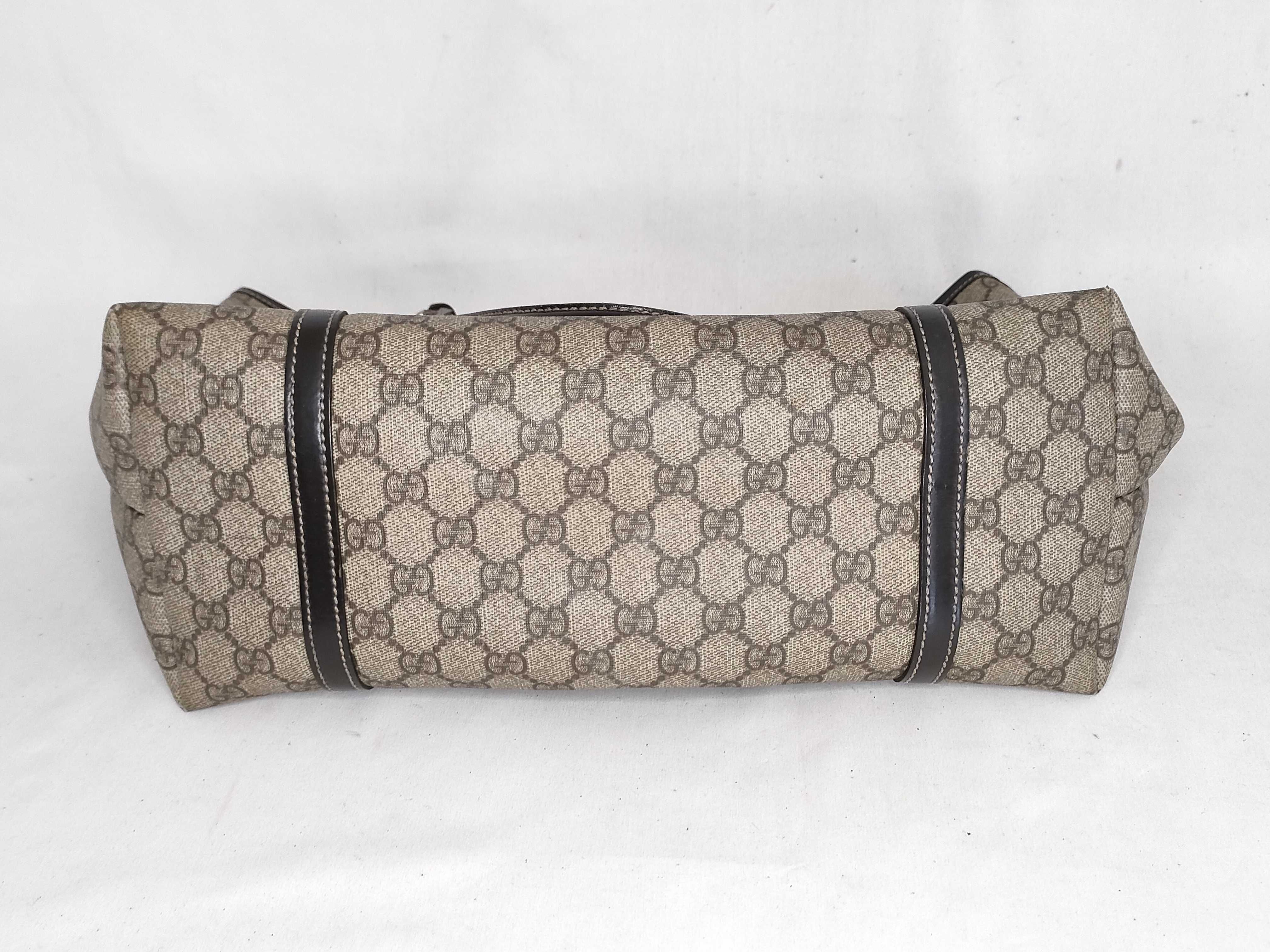 GG Supreme Tote Bag, Dark Brown — view 7