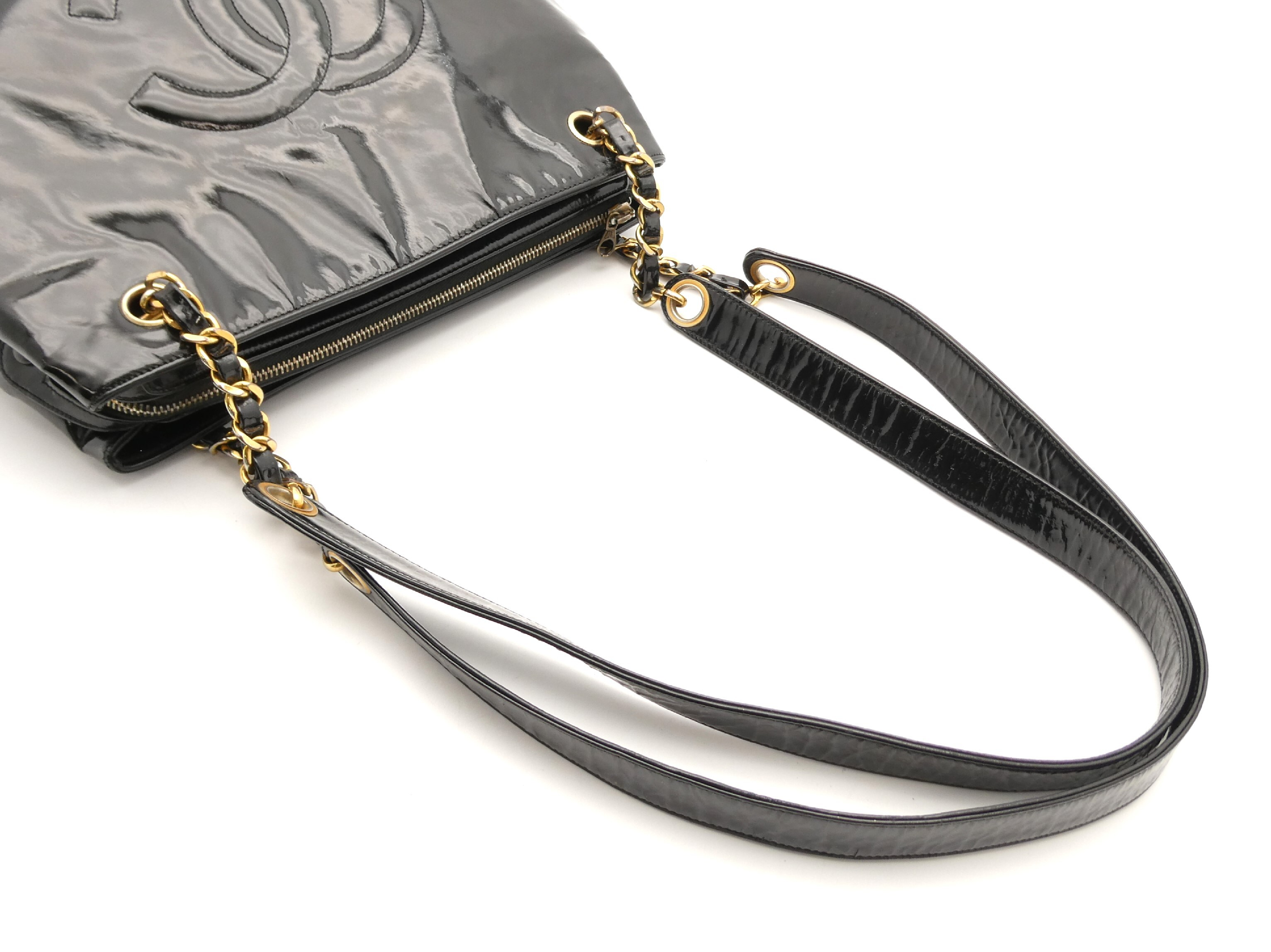 Coco Mark Enamel Chain Shoulder Bag — view 6