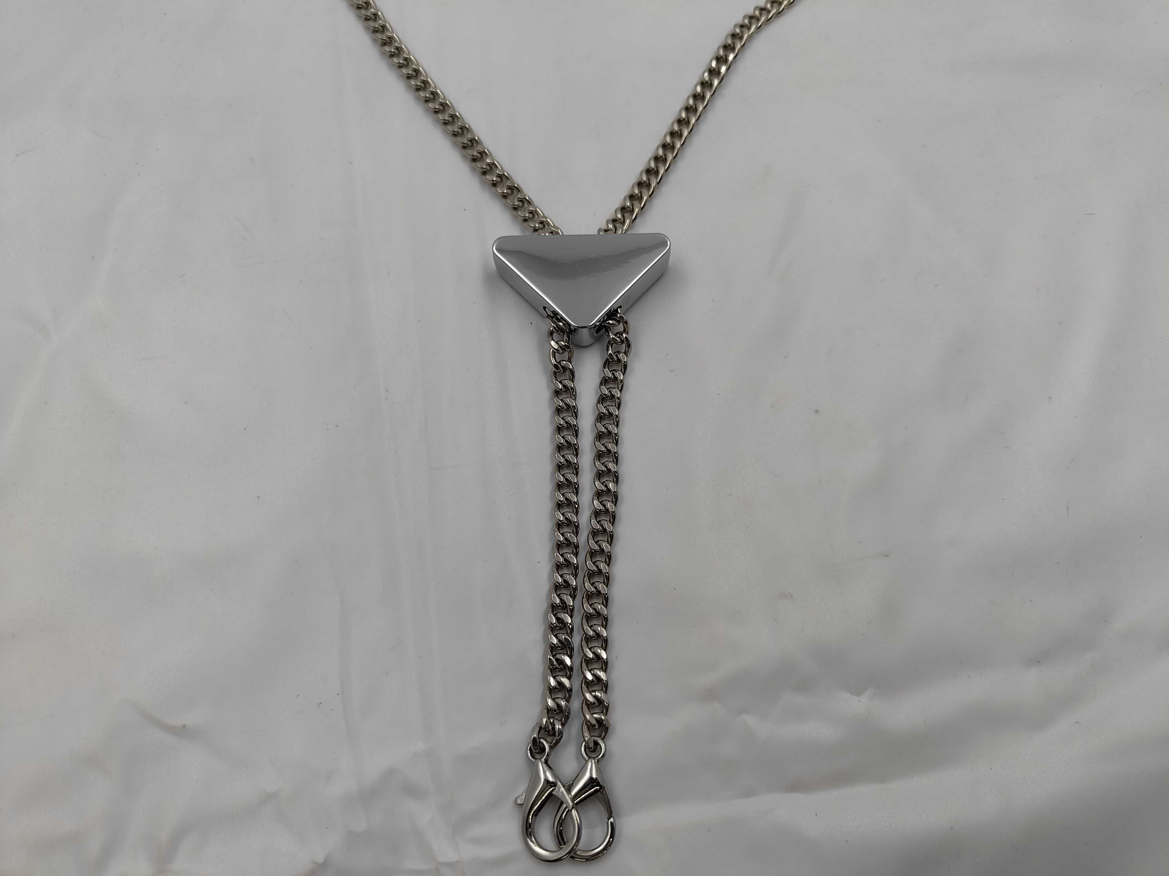 Chain Necklace with Triangle Logo — view 2