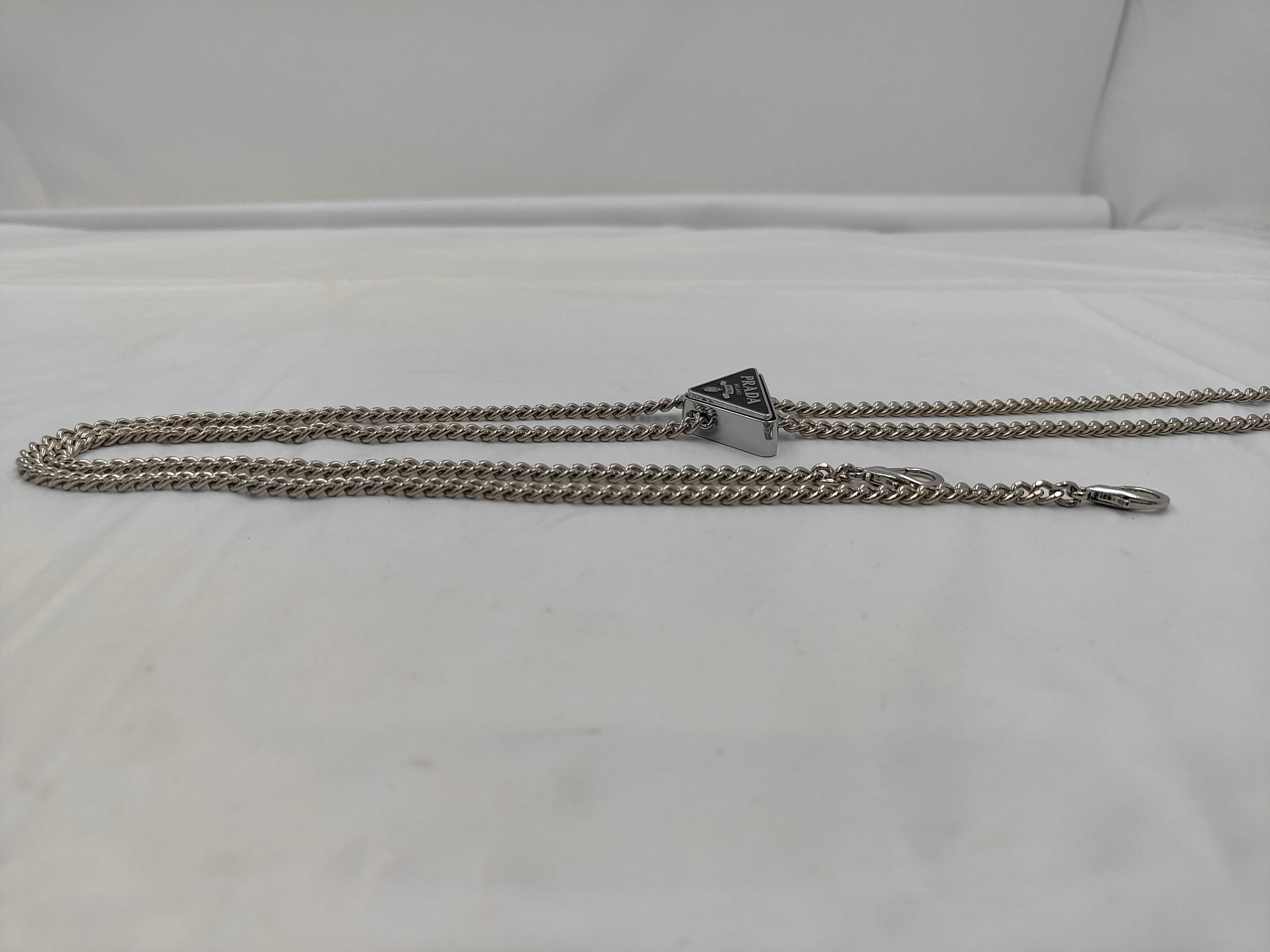 Chain Necklace with Triangle Logo — view 3