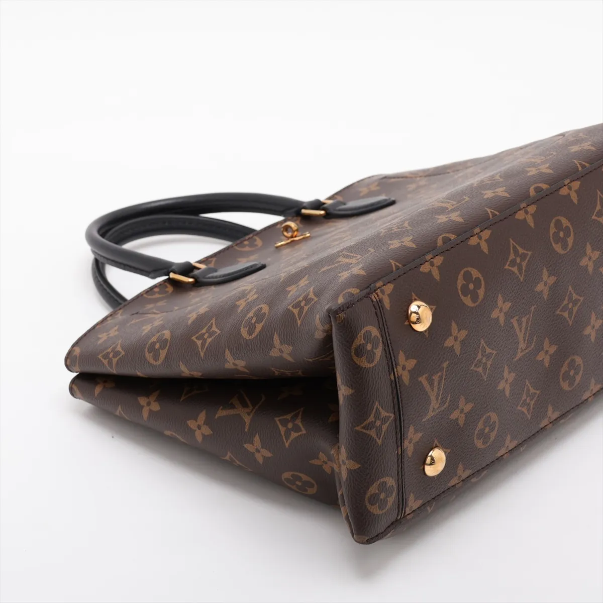 Monogram Flower Zipped Tote MM M44347 SR1138 Brown (RFID detected) — view 4