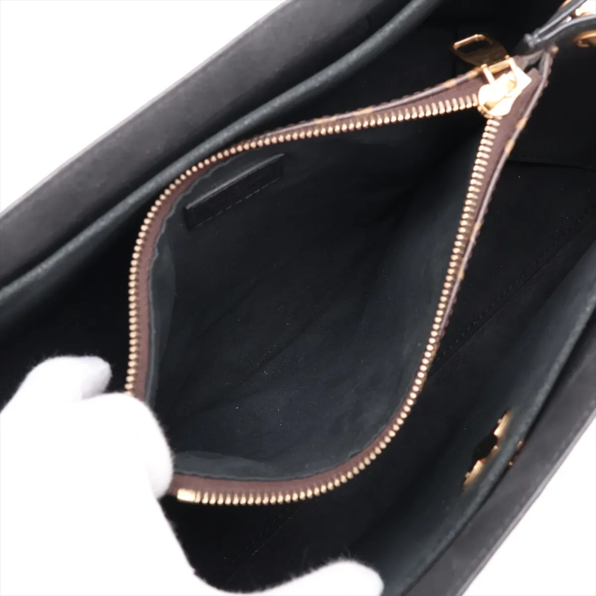 Monogram Flower Zipped Tote MM M44347 SR1138 Brown (RFID detected) — view 10
