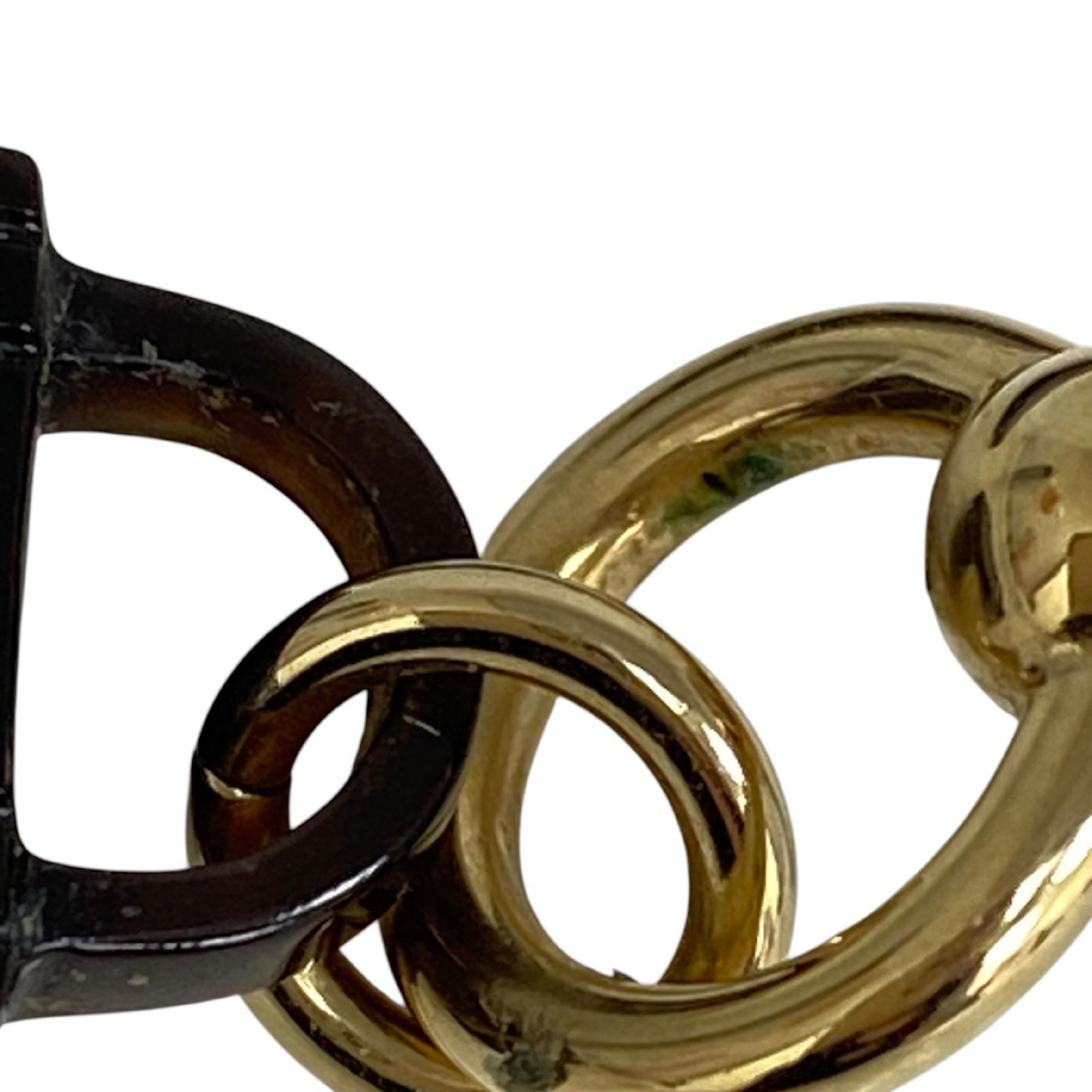 【*Shipped from: Hong Kong*】HERMES ( ) Black Gold Color Amulet Earrings — view 9