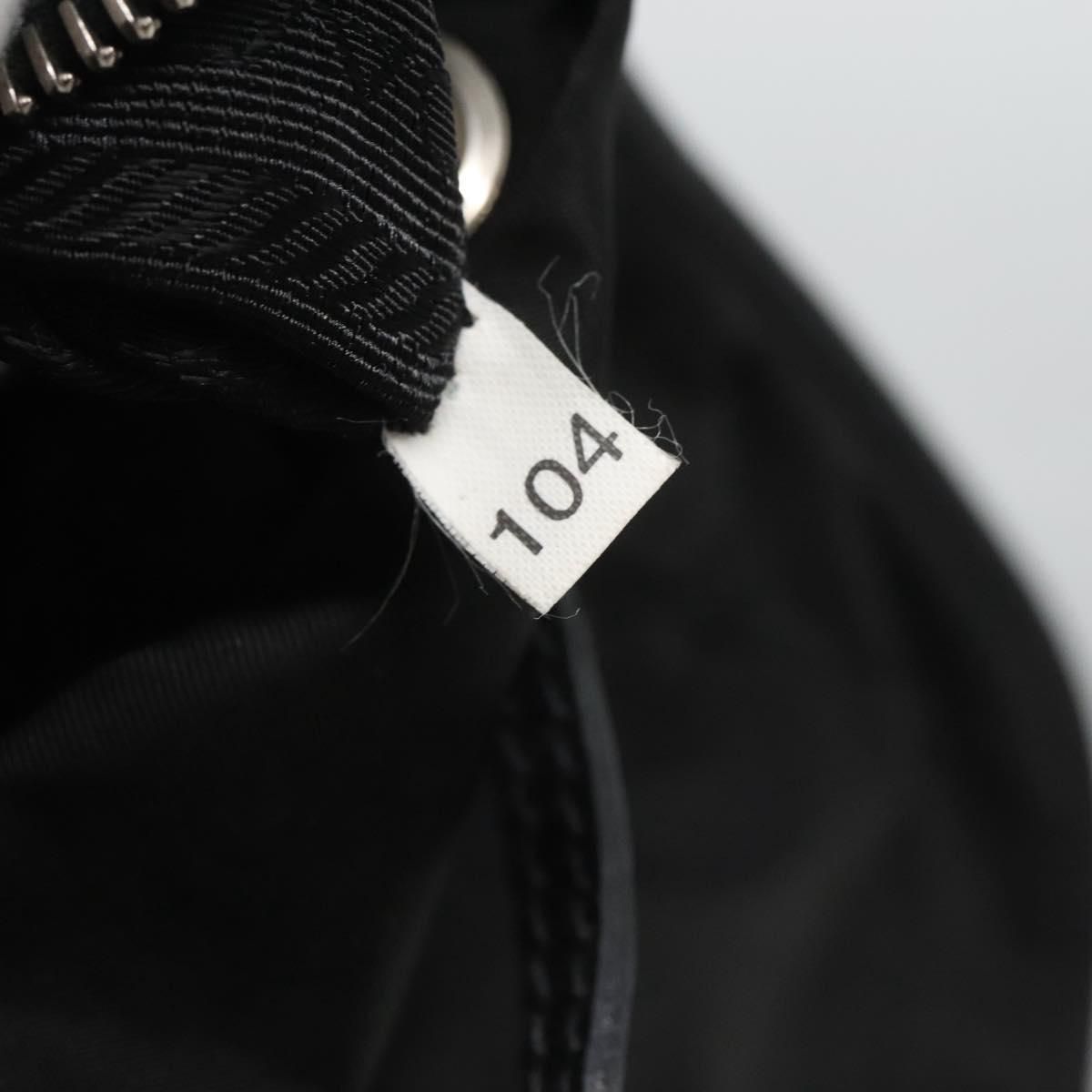 Shoulder Bag Nylon Black Silver Auth — view 12