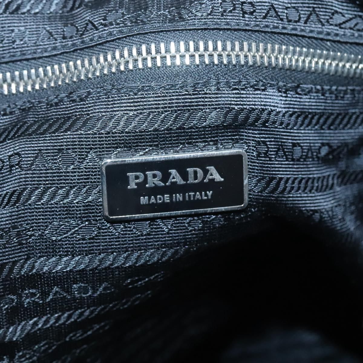 Shoulder Bag Nylon Black Silver Auth — view 18