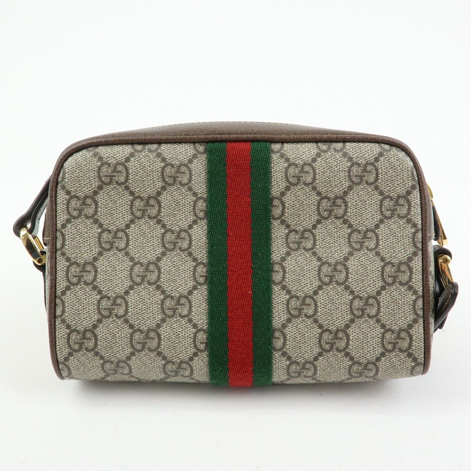 GG Supreme Monogram Web Mini Ophidia Shoulder Bag Brown — view 2