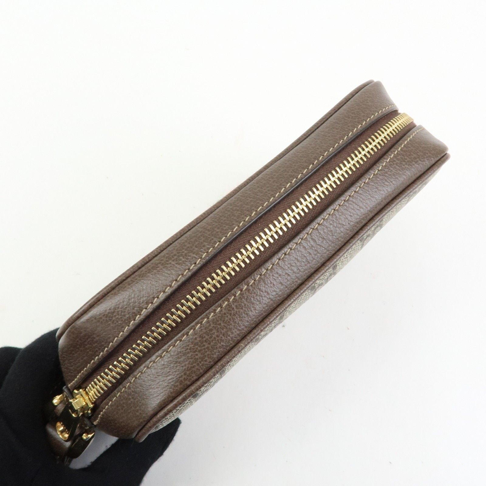 GG Supreme Monogram Web Mini Ophidia Shoulder Bag Brown — view 17