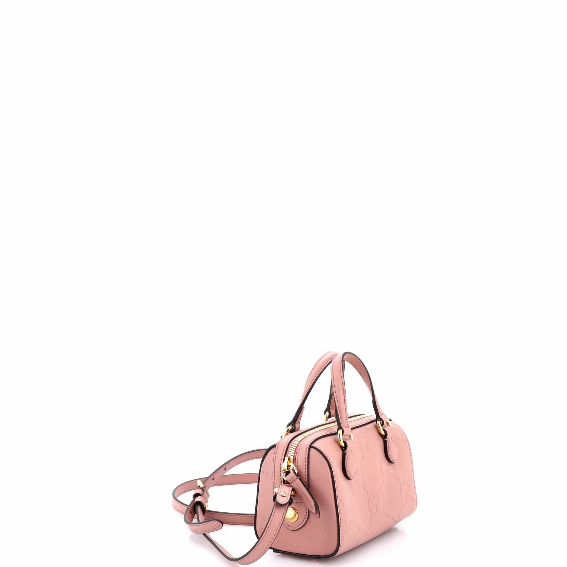 Gilbert Calfskin Jumbo GG Embossed Super Mini Top Handle Bowler Bag — view 2