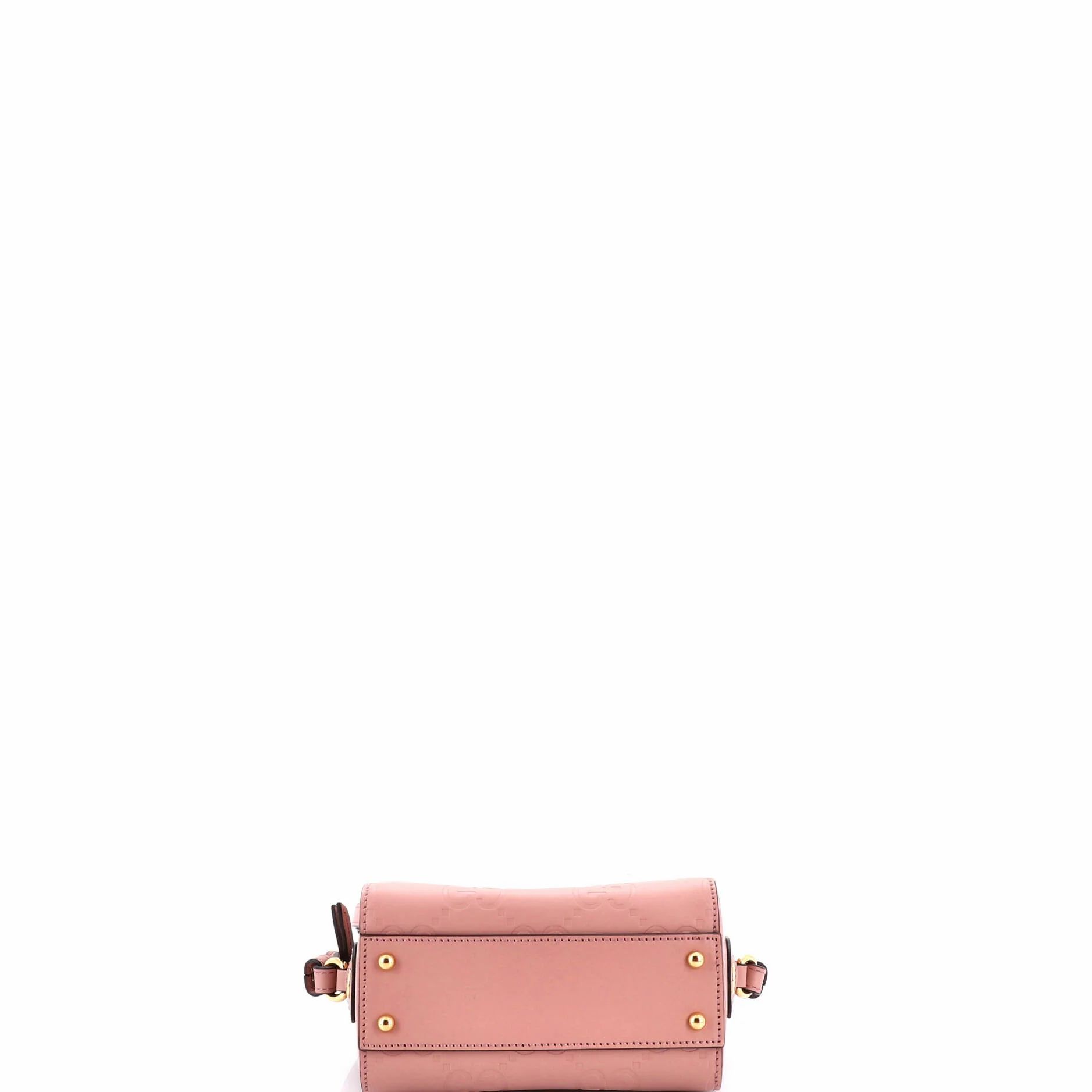 Gilbert Calfskin Jumbo GG Embossed Super Mini Top Handle Bowler Bag — view 4