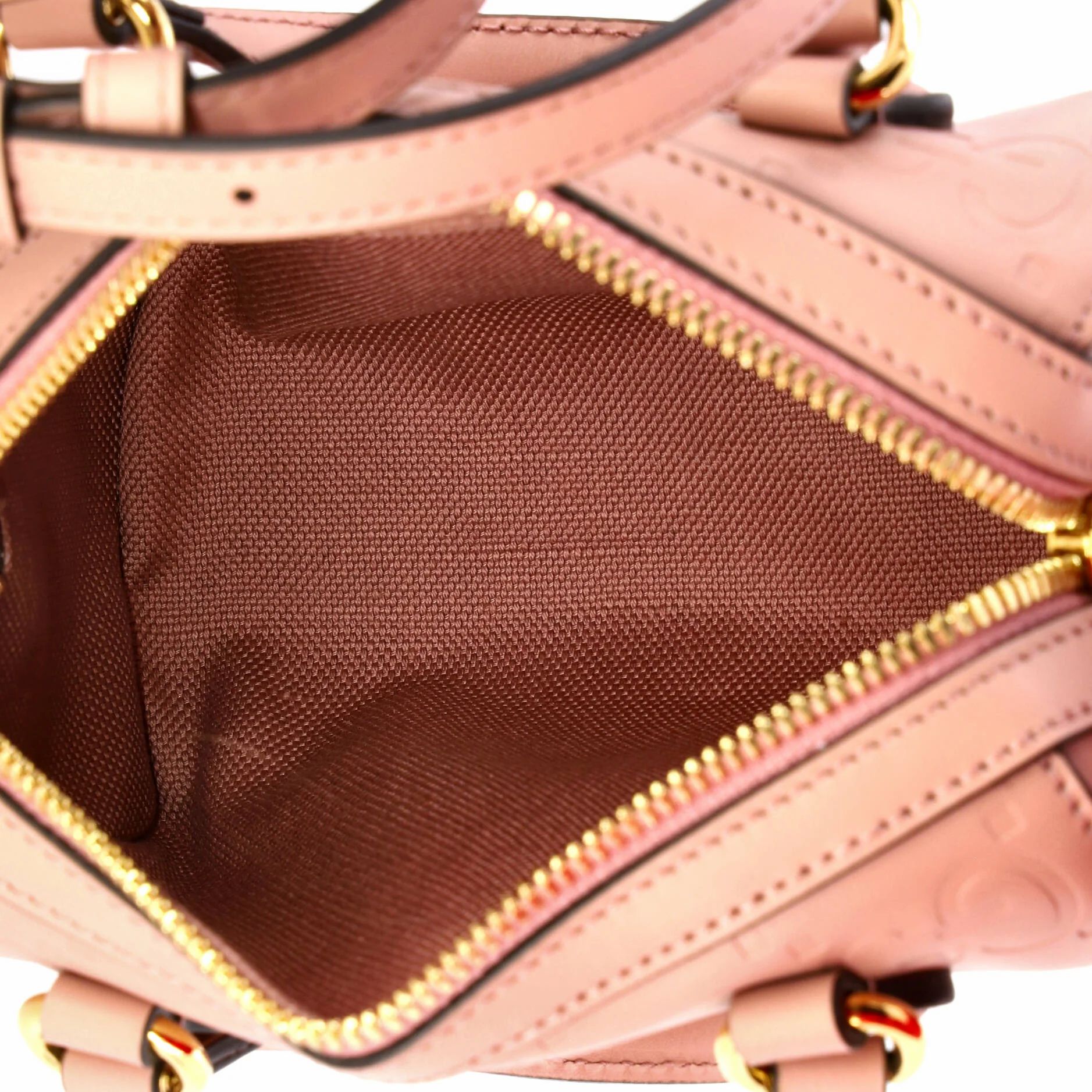 Gilbert Calfskin Jumbo GG Embossed Super Mini Top Handle Bowler Bag — view 5
