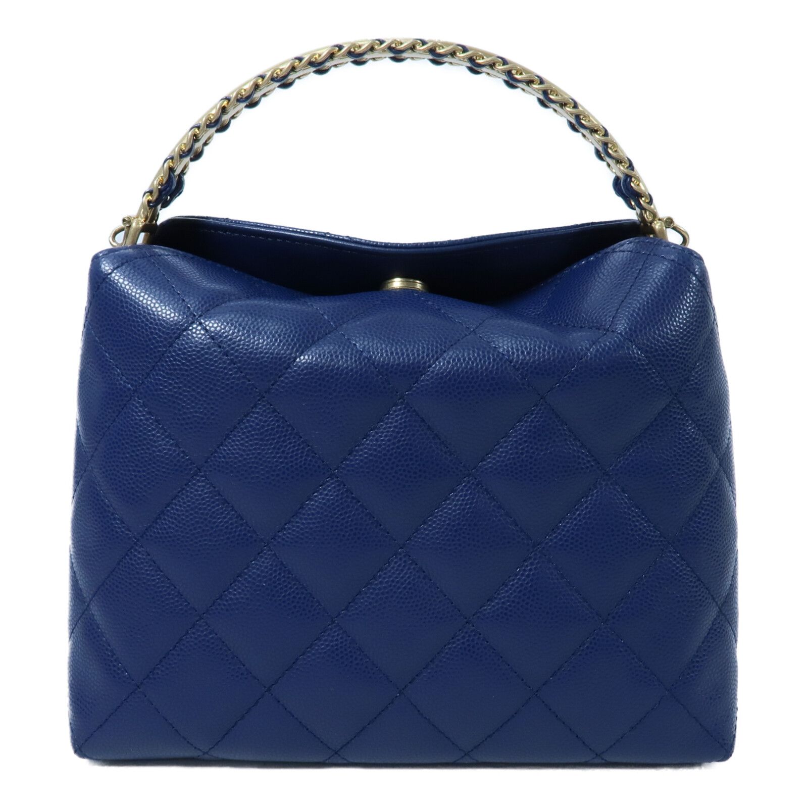 Blue Cowhide Leather 2Way Shoulder Hand-handed Shoulder Bag 2way Shoulder Bag Calfskin (cowhide) — view 2
