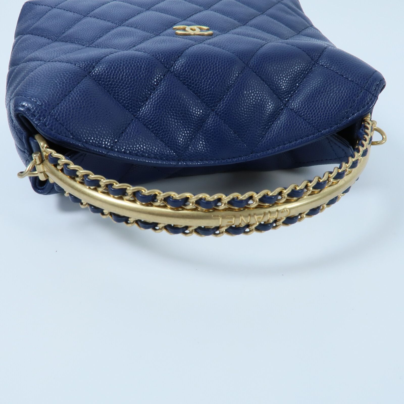 Blue Cowhide Leather 2Way Shoulder Hand-handed Shoulder Bag 2way Shoulder Bag Calfskin (cowhide) — view 7