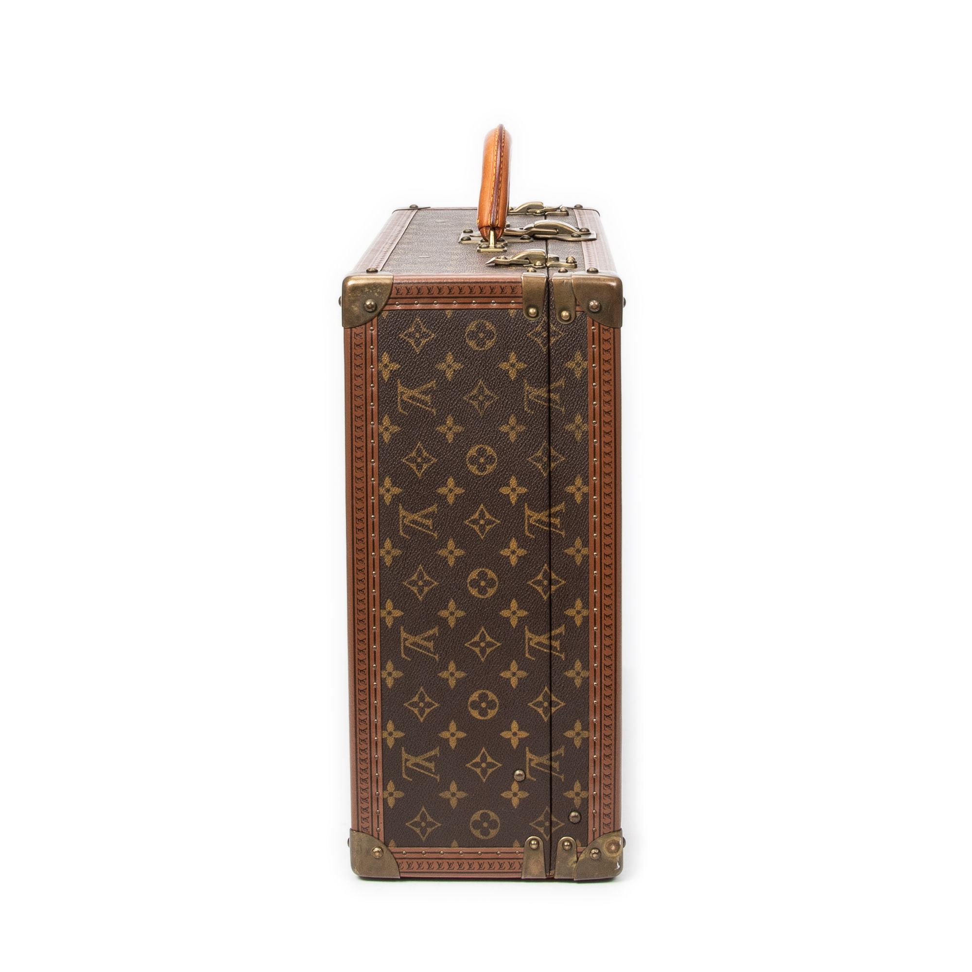 Bisten 55 Brown Monogram Canvas Golden Brass — view 3