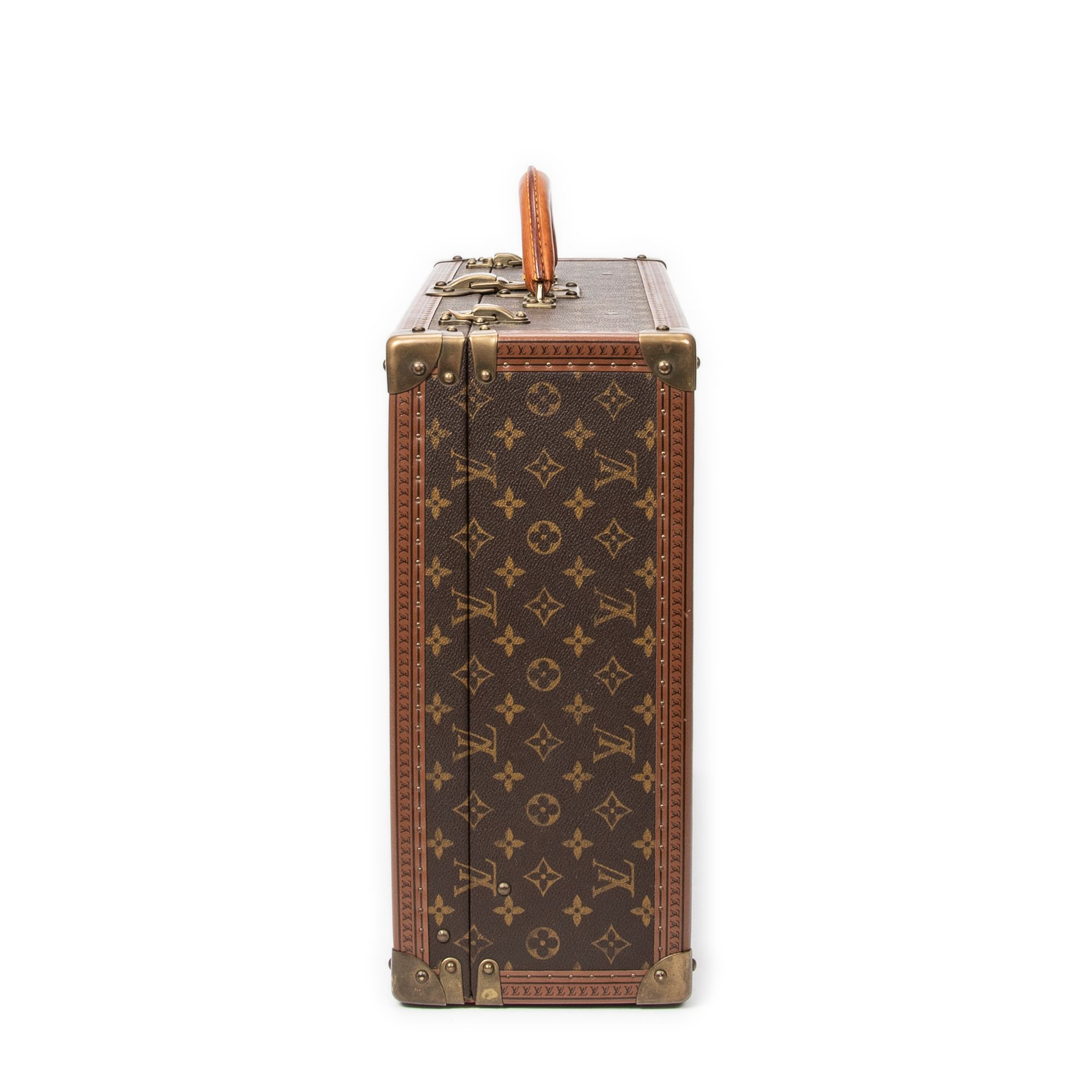 Bisten 55 Brown Monogram Canvas Golden Brass — view 4