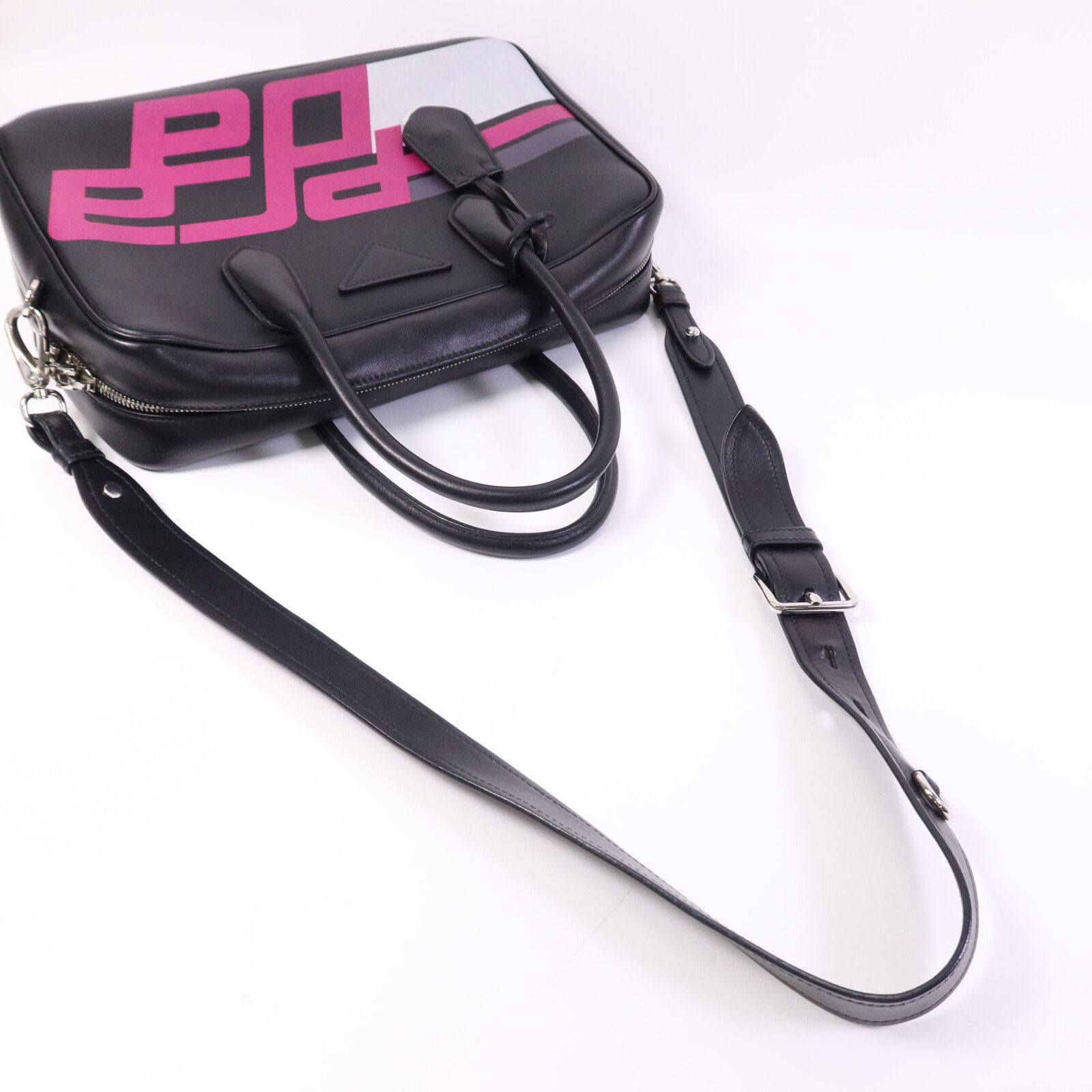 Racing Logo Top Handle Bag w/Strap — view 9