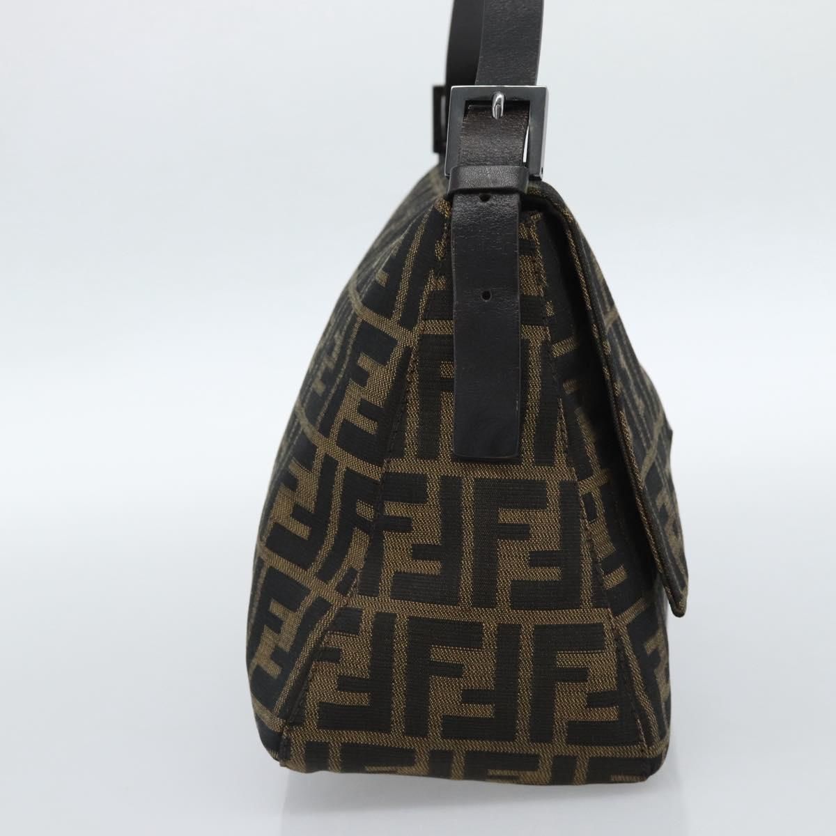 Mama Baguette Shoulder Bag Black Brown Auth, Black — view 3