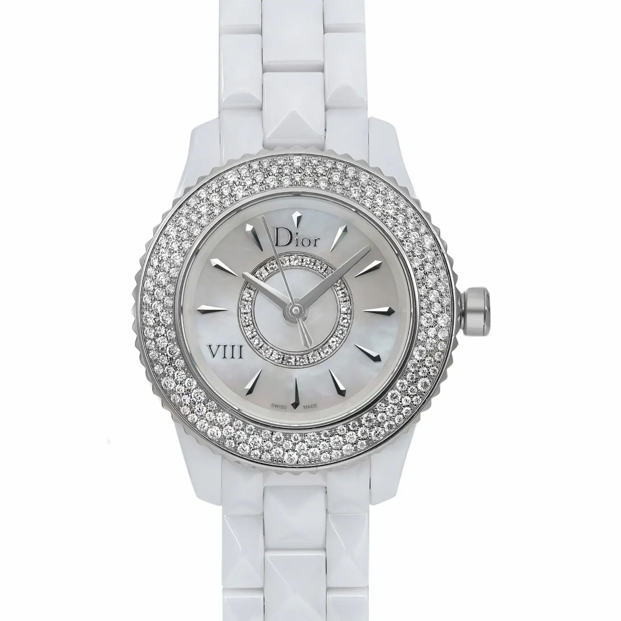 Christian Dior VIII Hi Tech Ceramic MOP Dial Quartz Ladies Watch CD1221E4C001 — view 2