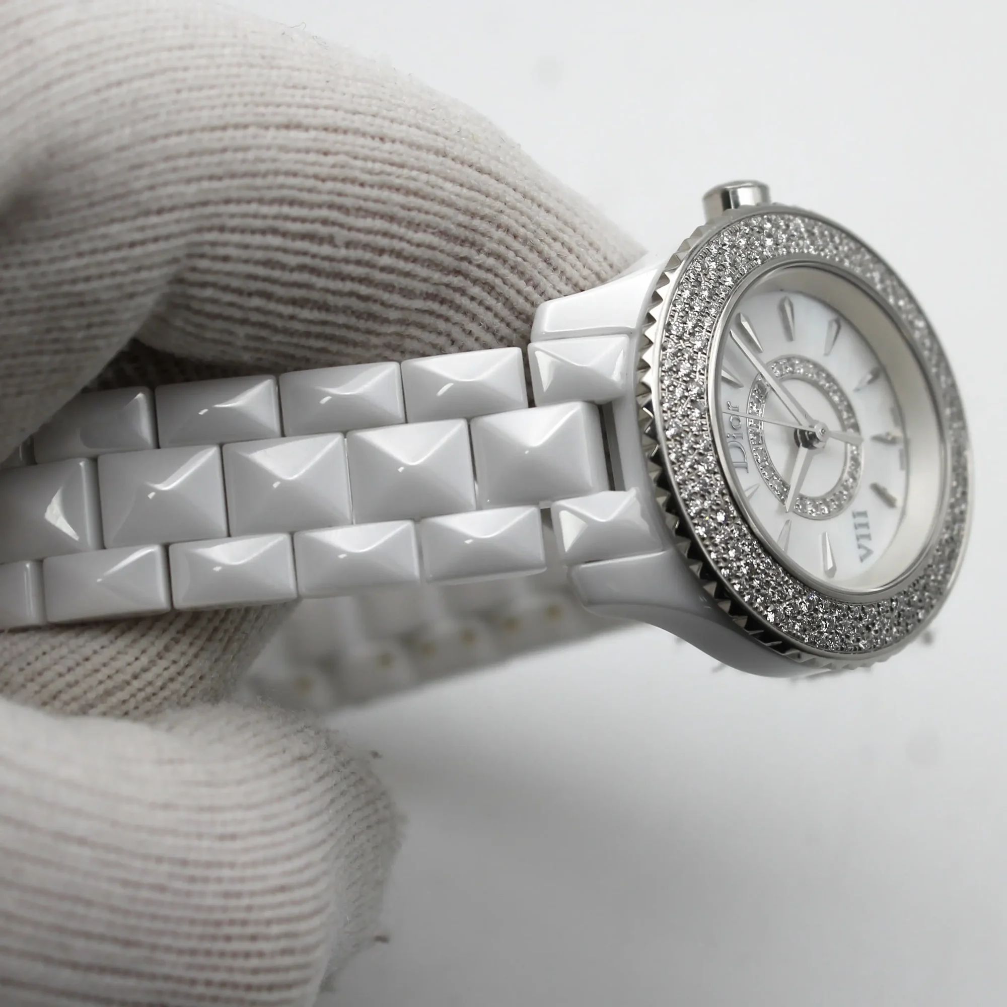 Christian Dior VIII Hi Tech Ceramic MOP Dial Quartz Ladies Watch CD1221E4C001 — view 7