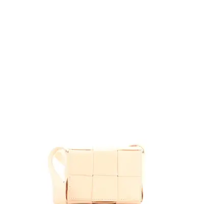 Cassette Crossbody Bag Maxi Intrecciato Leather Candy