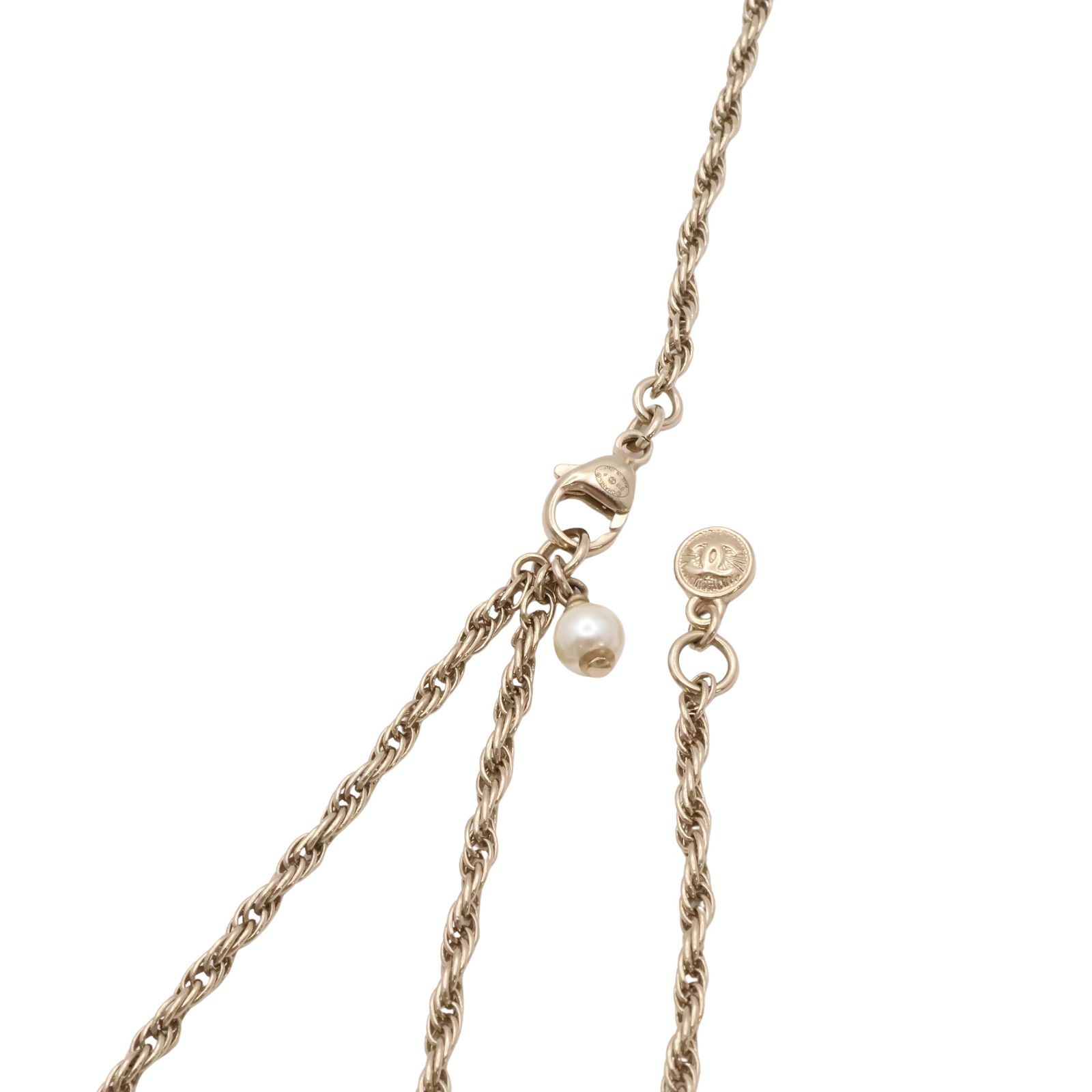 CC Round Black/White Faux Pearl Necklace — view 4
