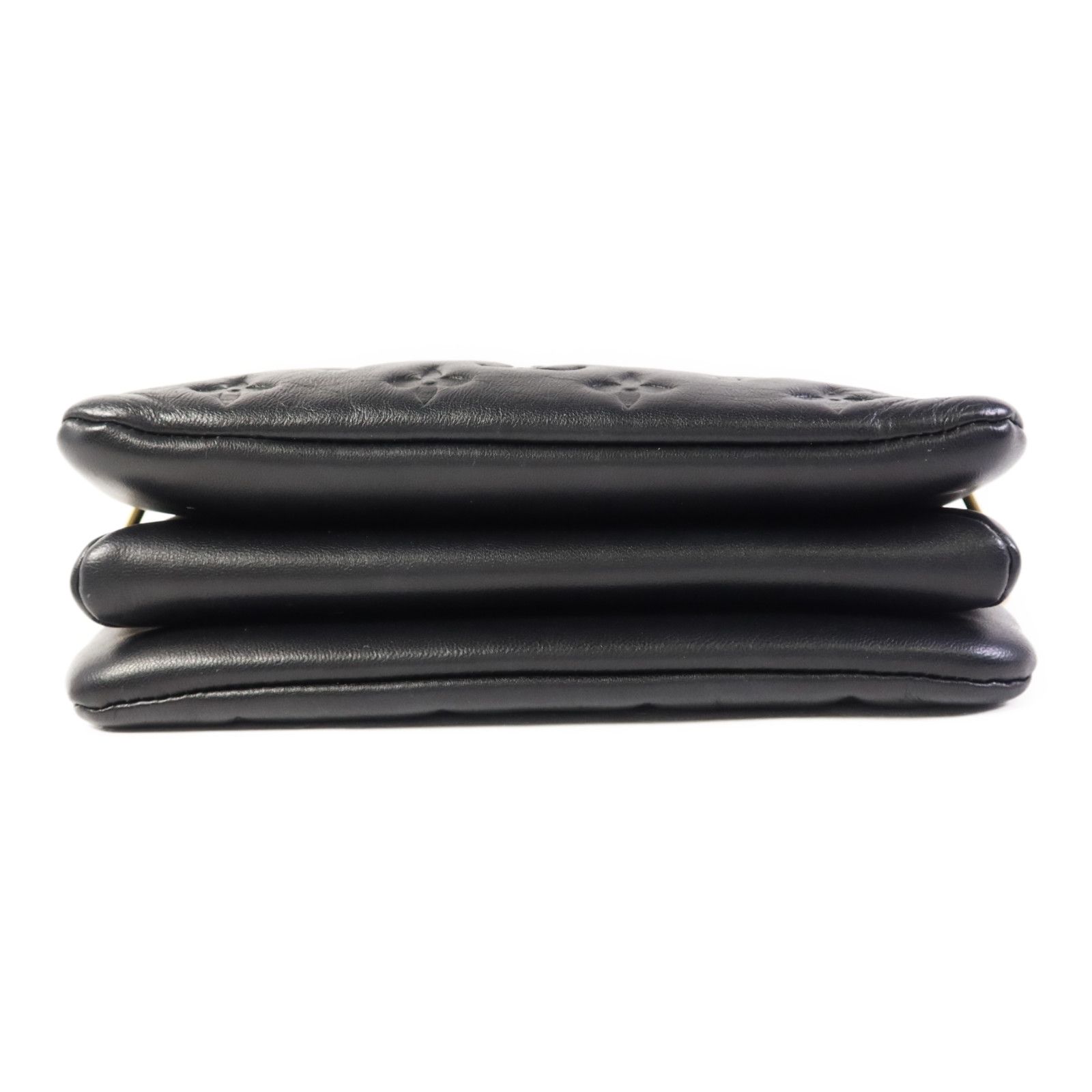 Monogram Embossed Coussin Bb Hand-handed Bag For Shoulders And Backs Black Blac — view 4