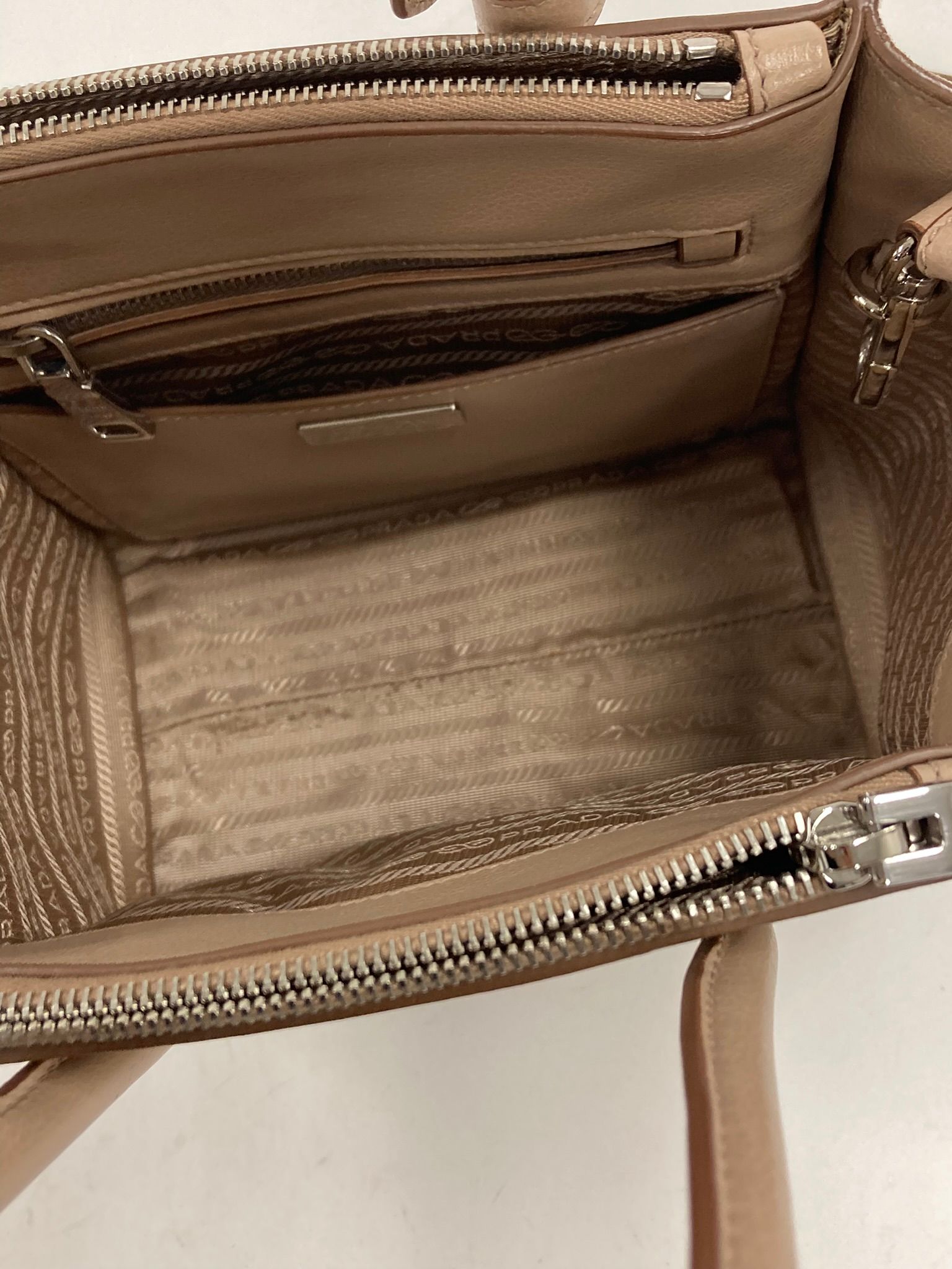 Tote Bag Beige,Leather Suede WSS — view 2