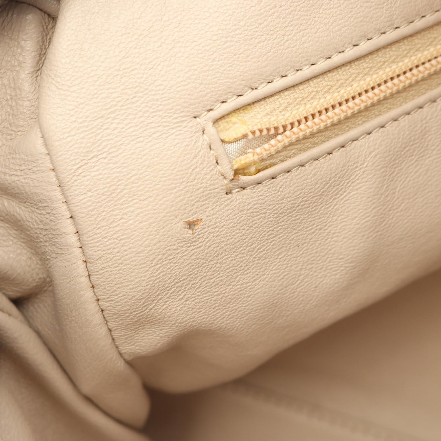 Beige Matelasse Tassel Shoulder Bag Lambskin (sheep Leather) — view 8