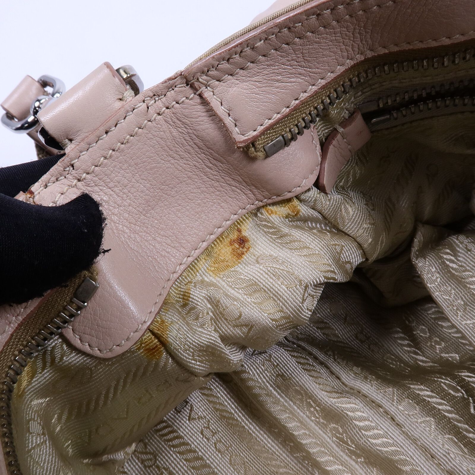 Leather and Nylon Pocket Shoulder Bag — view 15