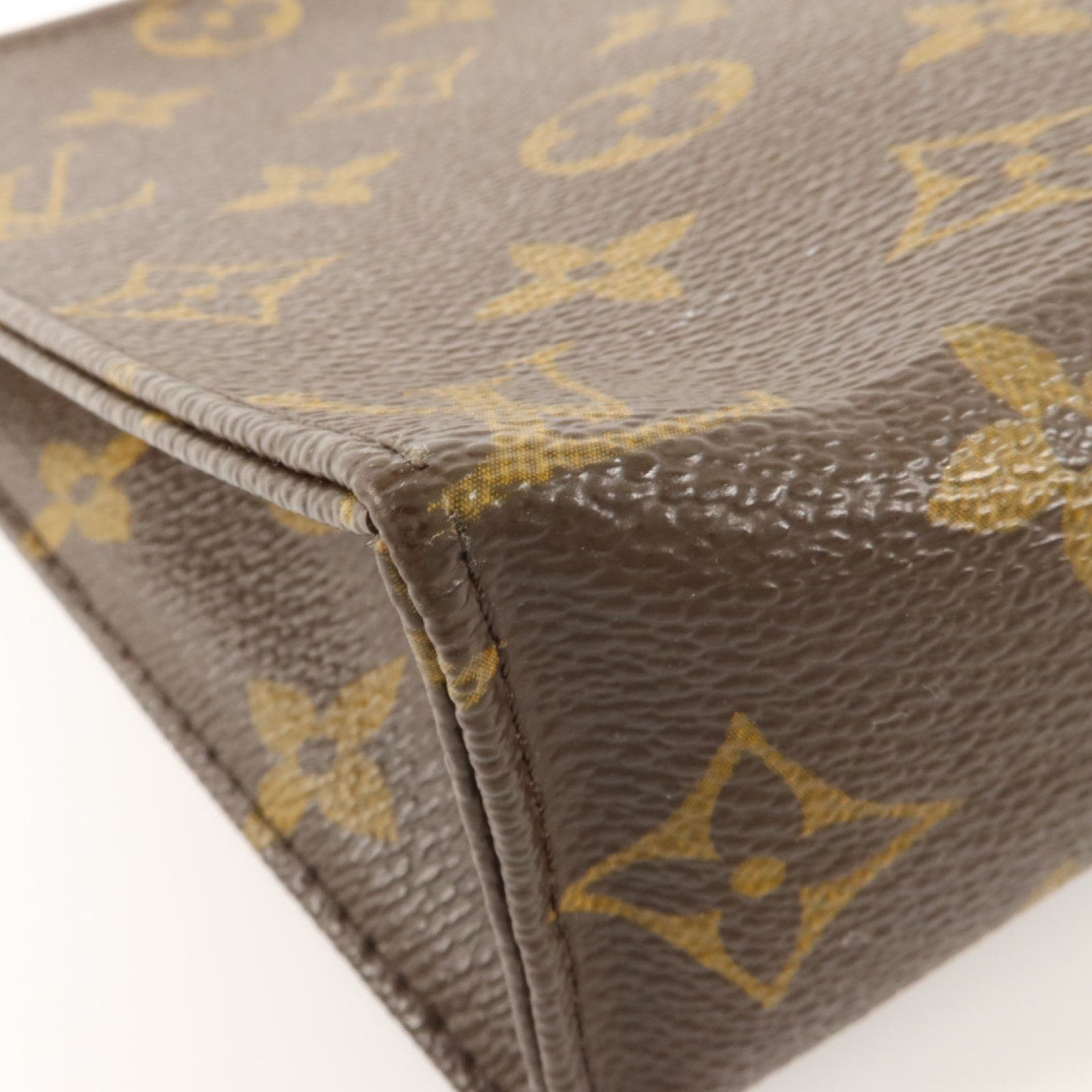 Monogram Toiletry Pouch 19 Gold Color Brown Business Bag Clutch Bag M 47544 — view 12