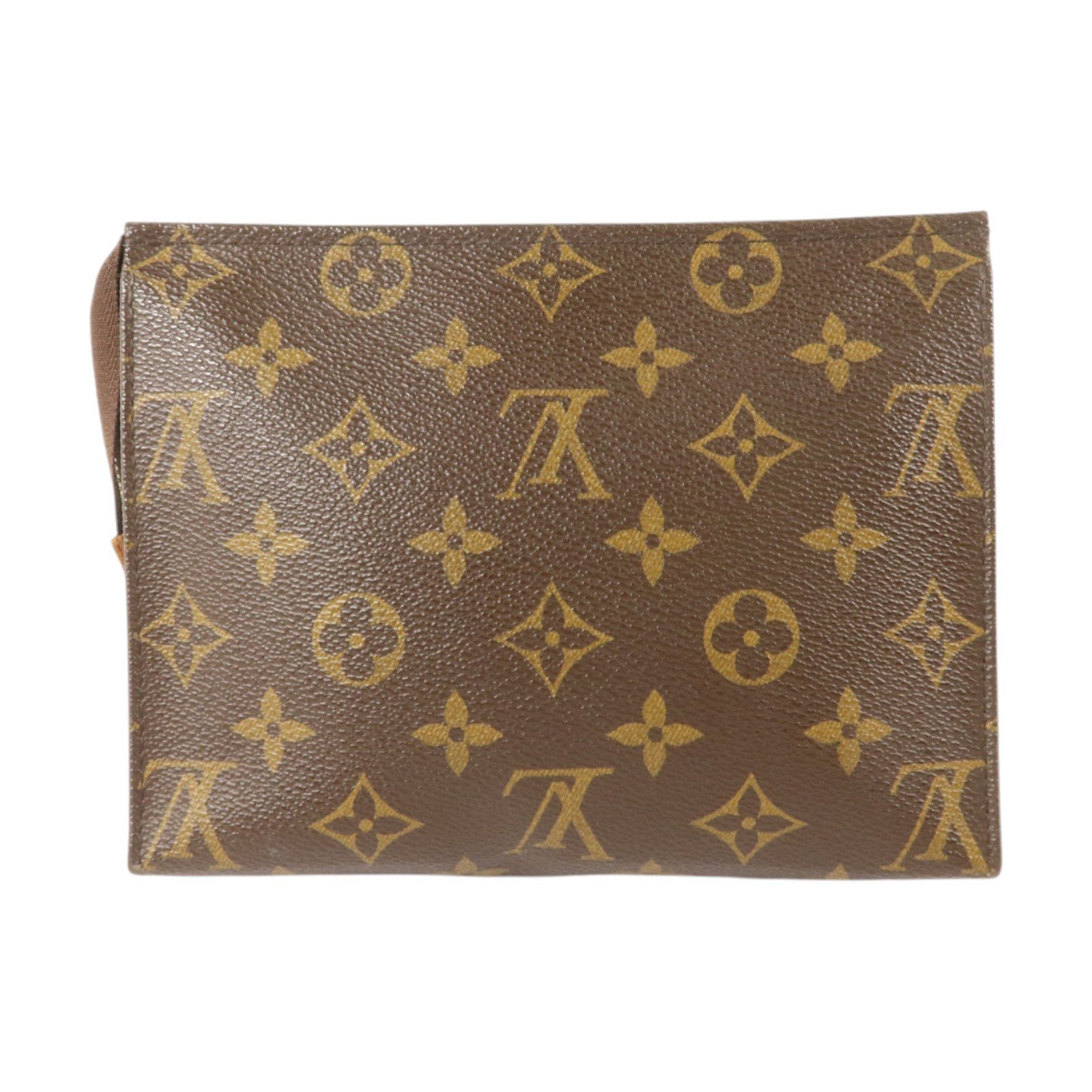Monogram Toiletry Pouch 19 Gold Color Brown Business Bag Clutch Bag M 47544 — view 3