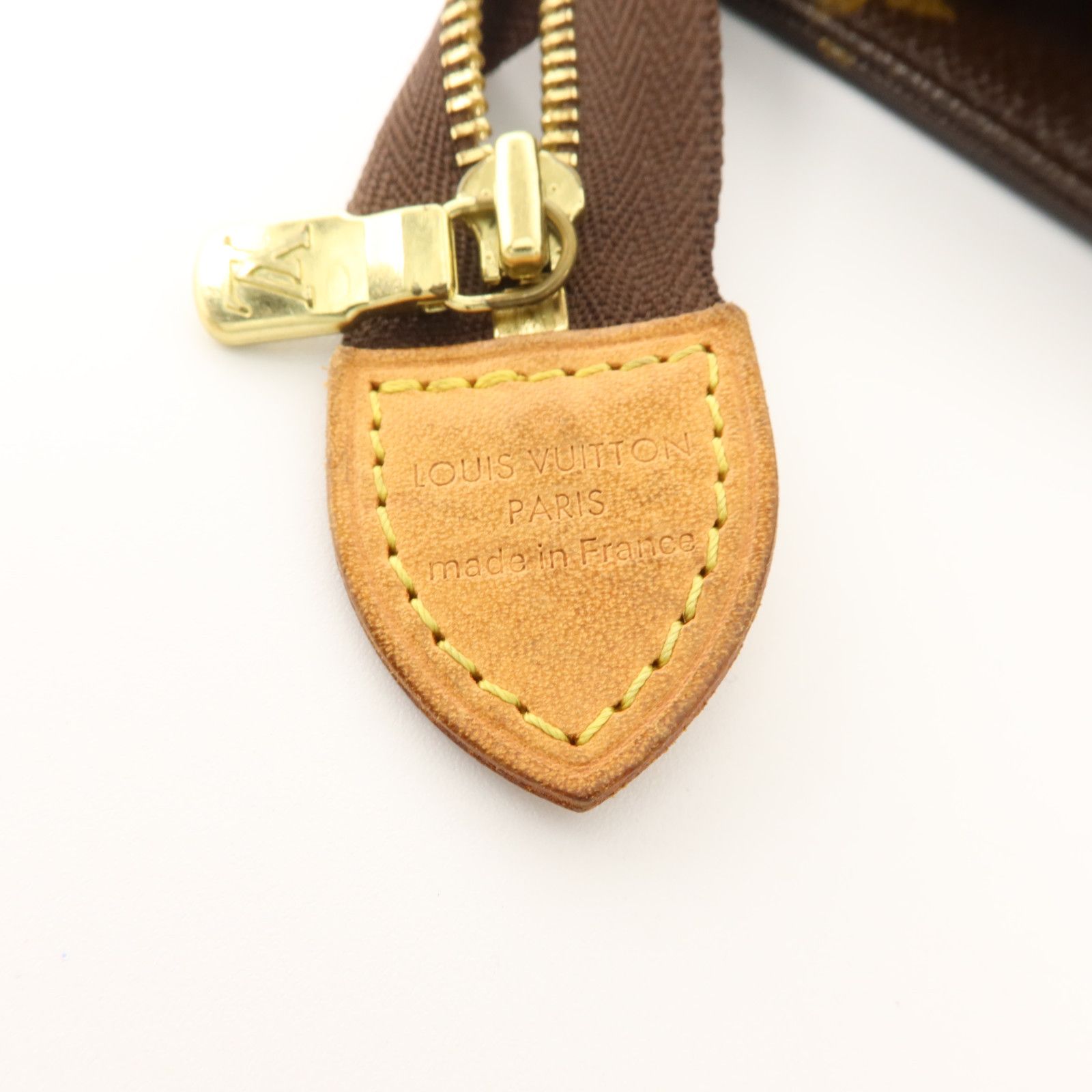 Monogram Toiletry Pouch 19 Gold Color Brown Business Bag Clutch Bag M 47544 — view 6