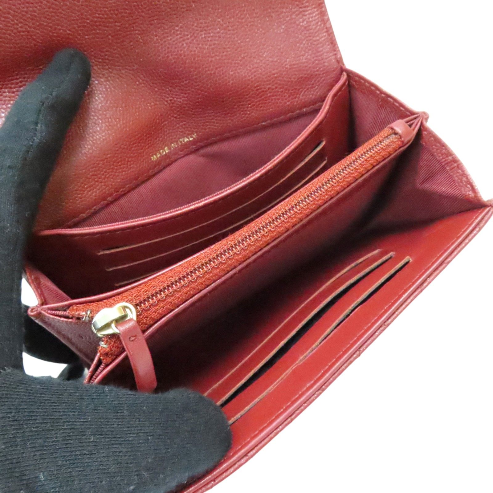 Quilted Caviar Classic Flap Card Case Wallet — view 3