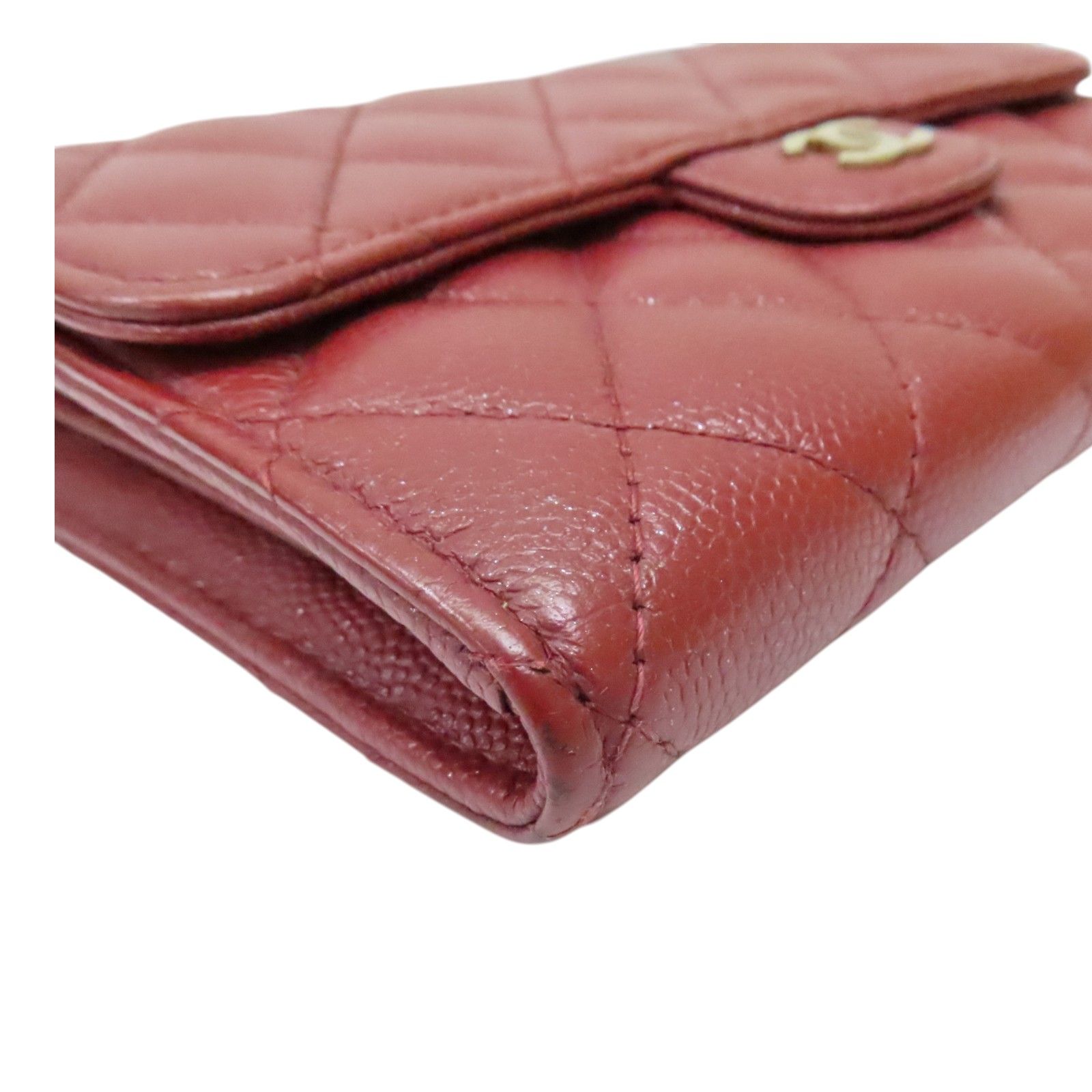 Quilted Caviar Classic Flap Card Case Wallet — view 9