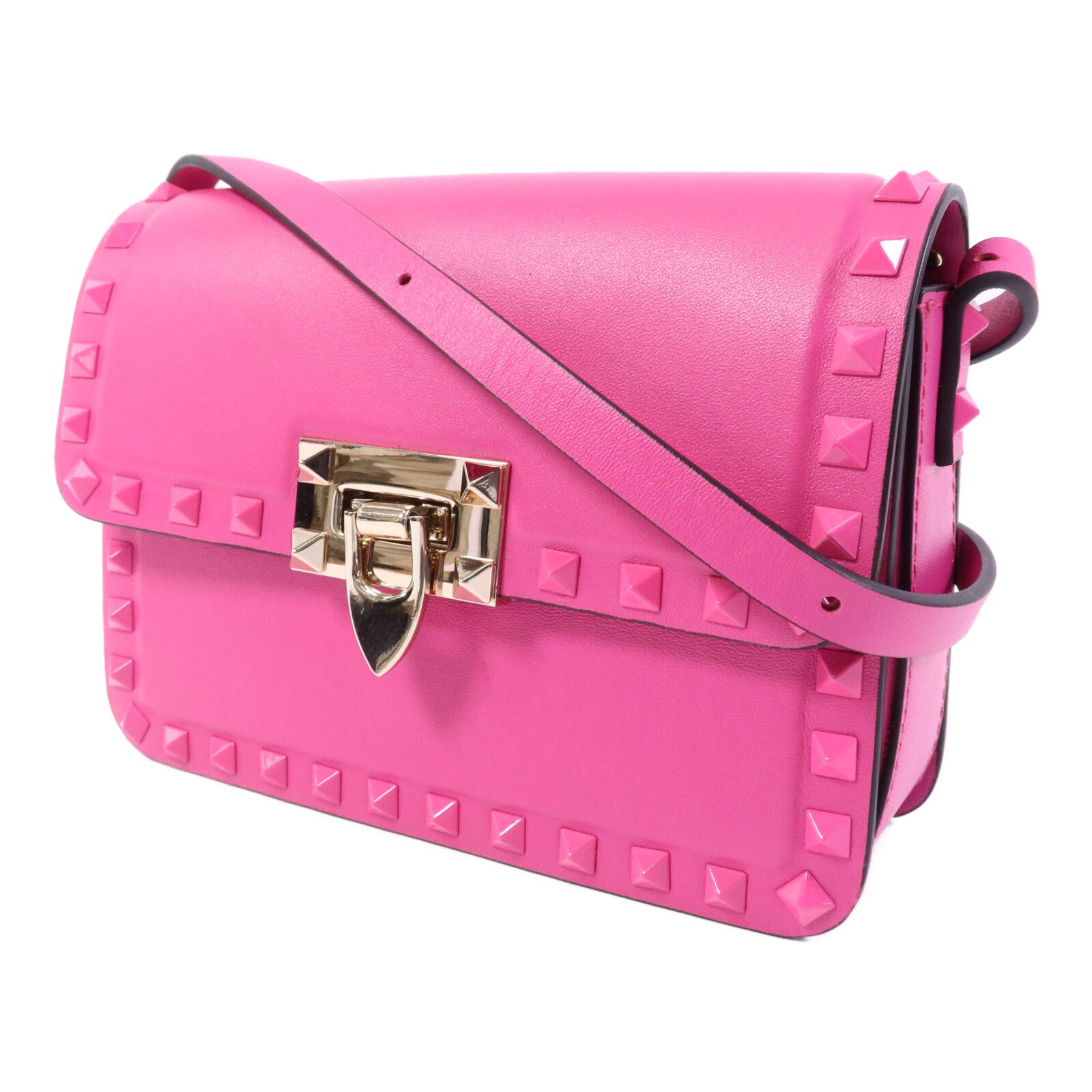 Smooth Calfskin Rockstud 23 Shoulder Bag — view 3