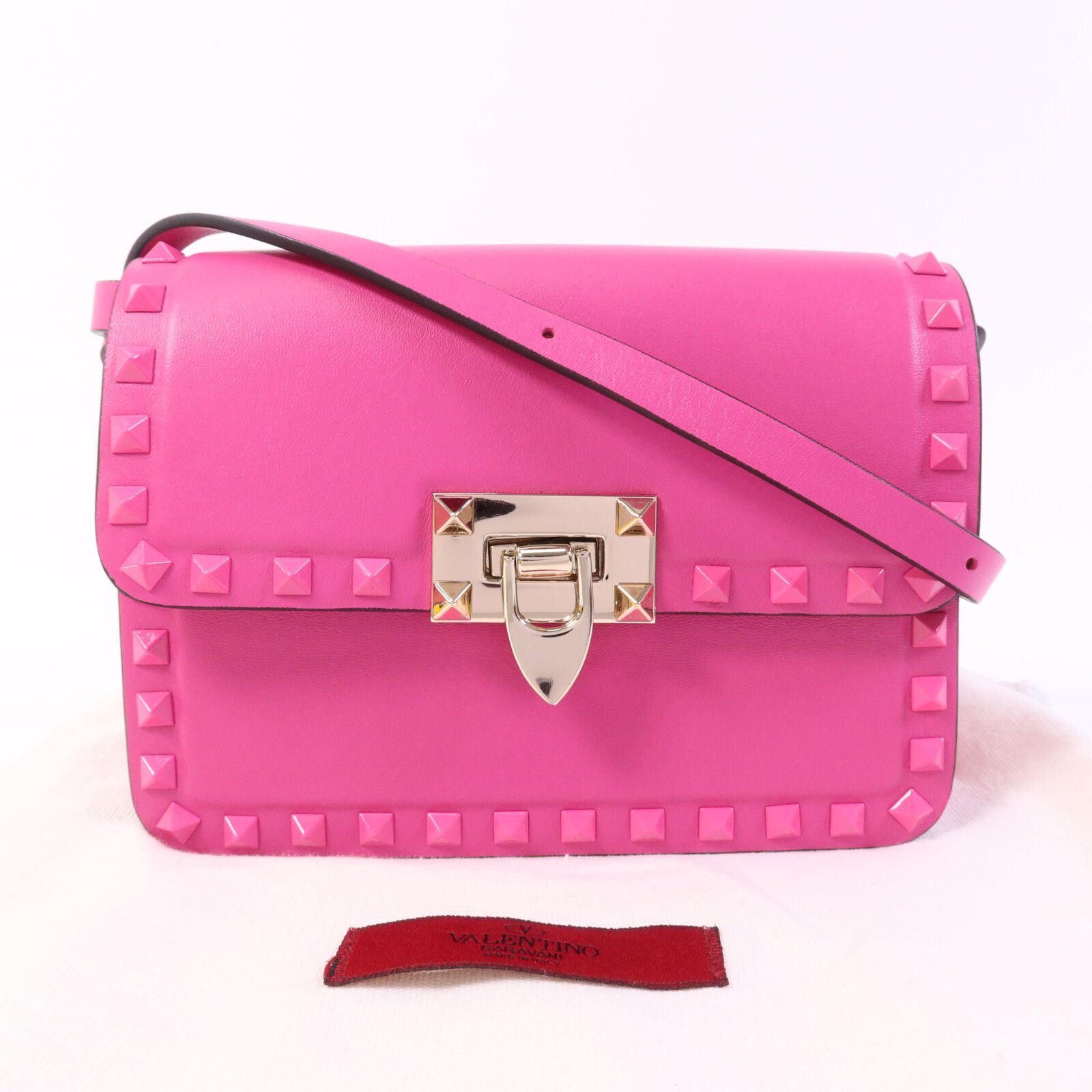 Smooth Calfskin Rockstud 23 Shoulder Bag — view 10