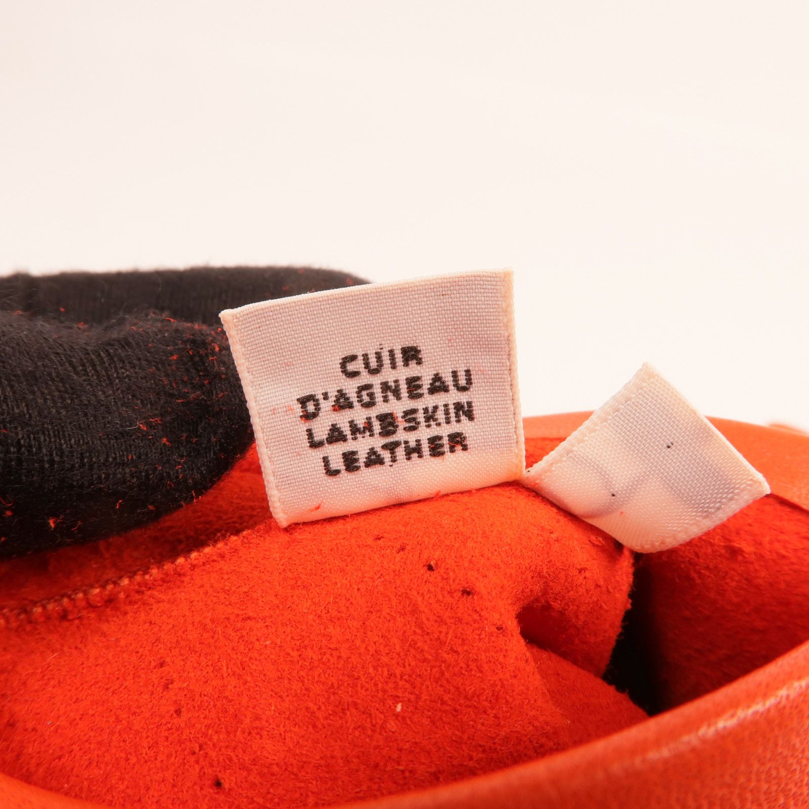 Orange Perforated H Lambskin Gloves — view 7
