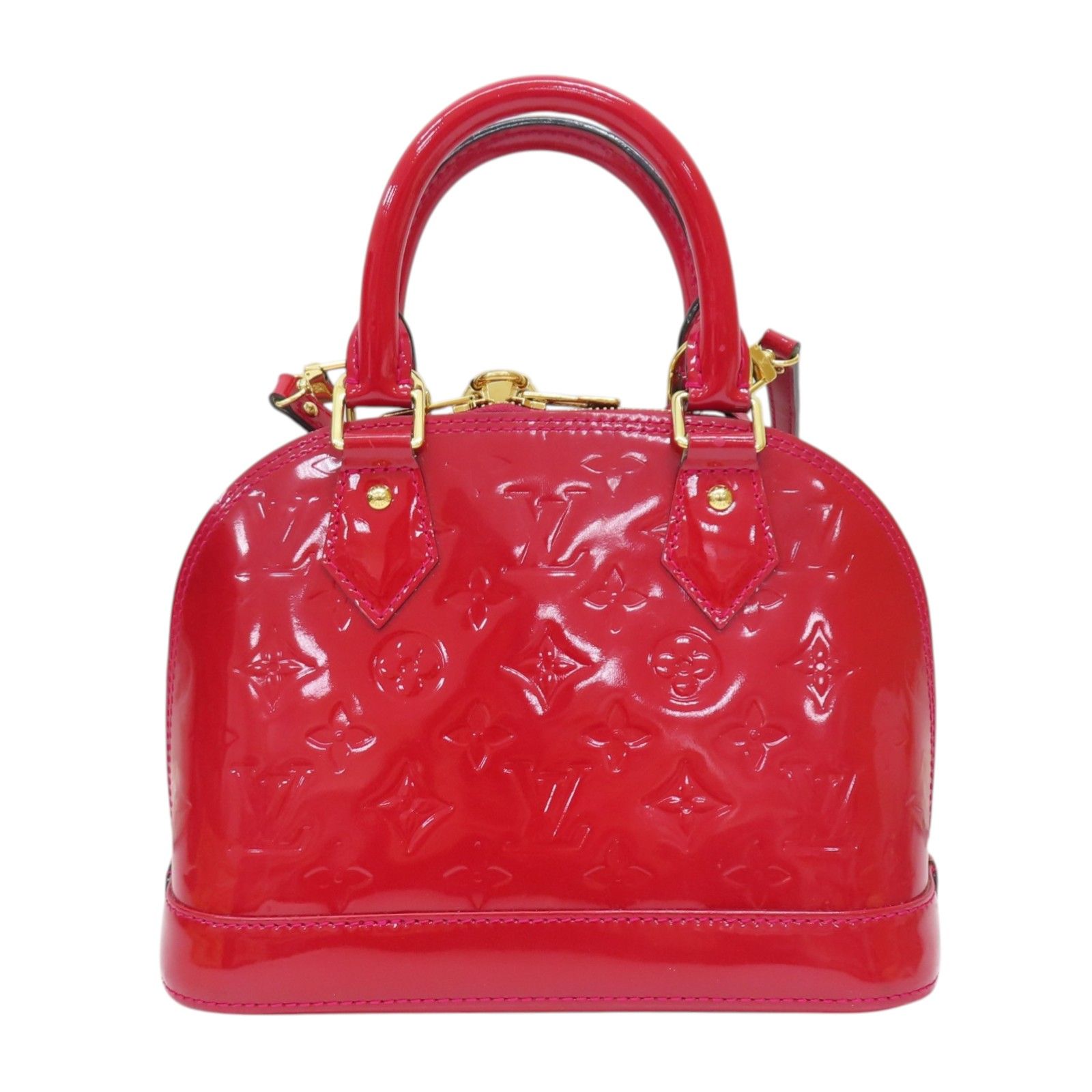 Alma Bb Shoulder Handbag Vernis Red M 91771 — view 2