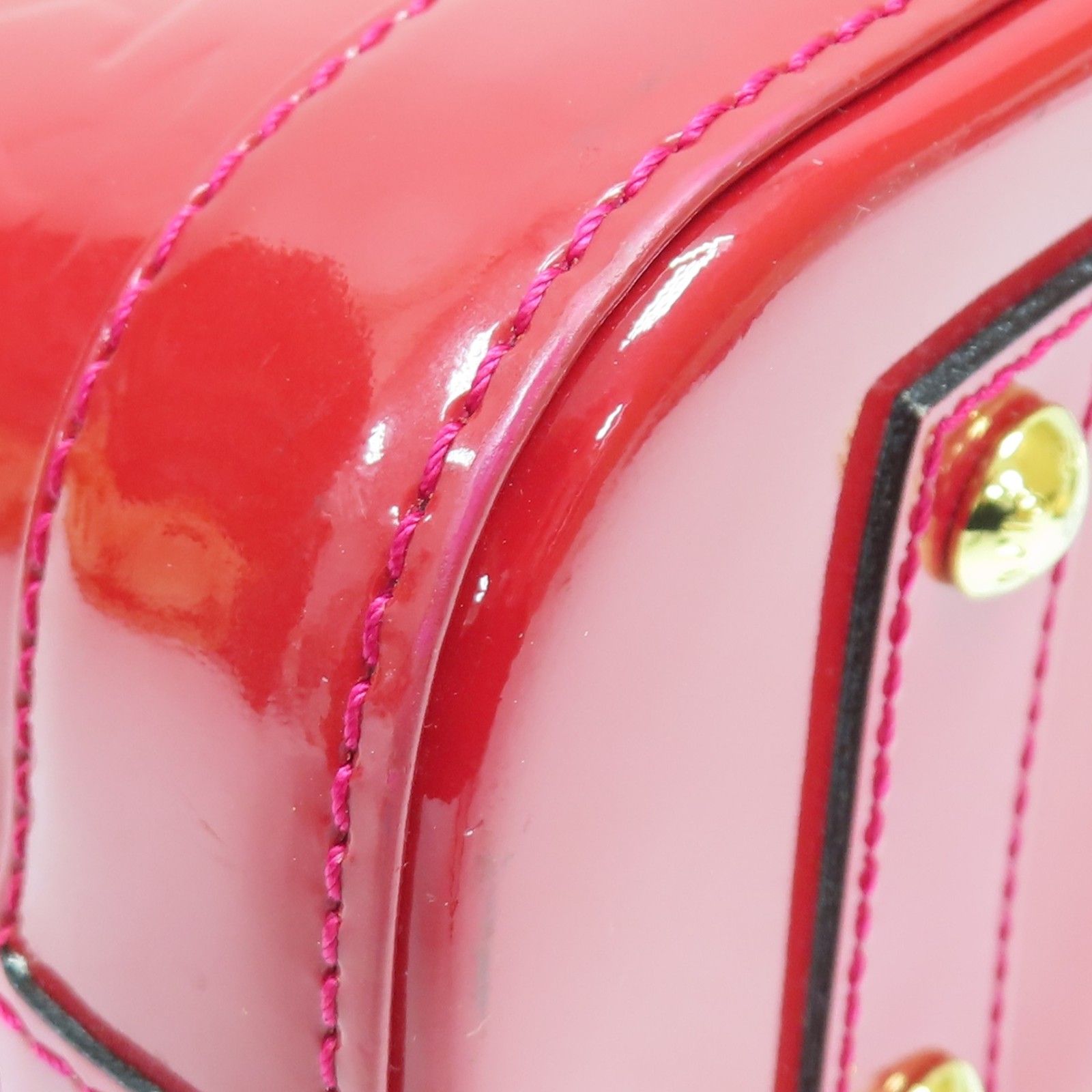 Alma Bb Shoulder Handbag Vernis Red M 91771 — view 15