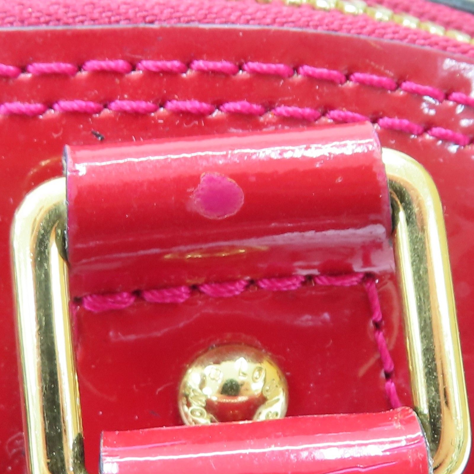 Alma Bb Shoulder Handbag Vernis Red M 91771 — view 20