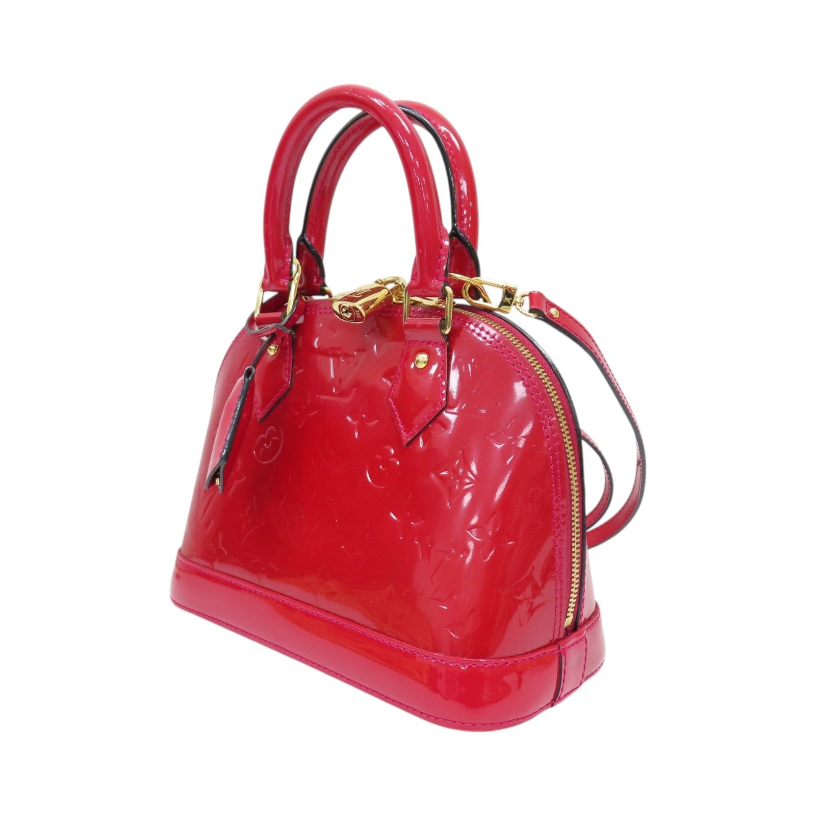 Alma Bb Shoulder Handbag Vernis Red M 91771 — view 3